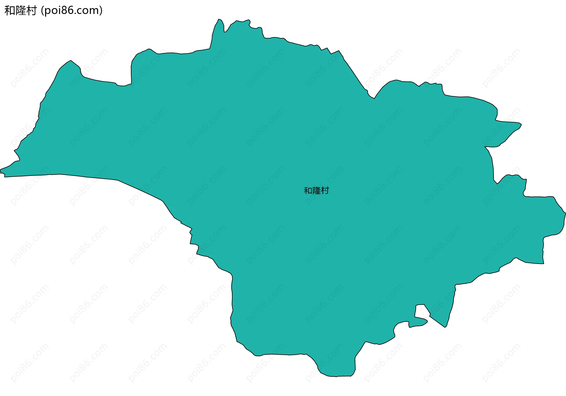 和隆村边界地图