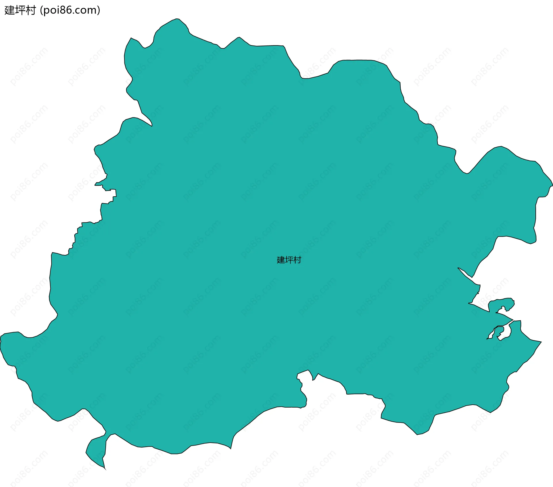 建坪村边界地图