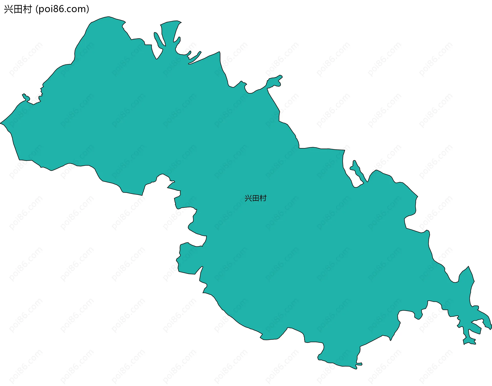 兴田村边界地图