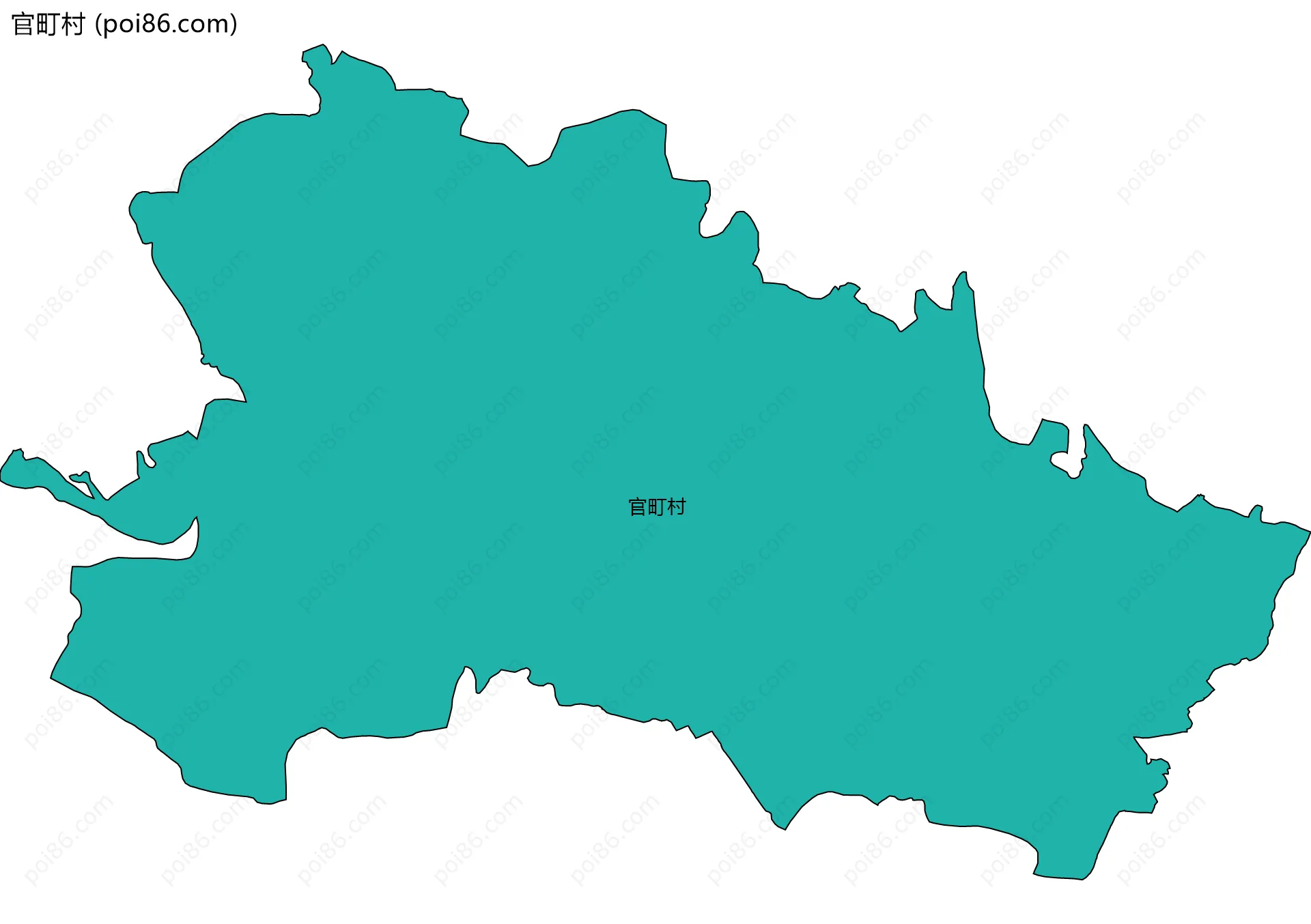 官町村边界地图