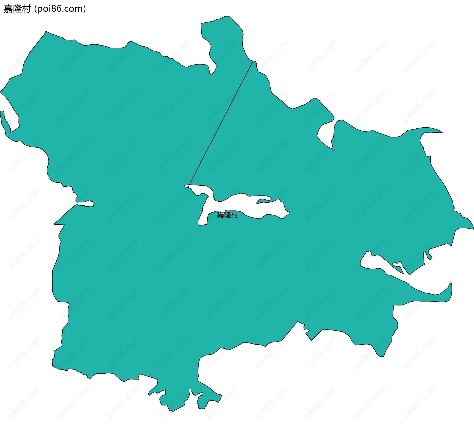 嘉隆村边界地图