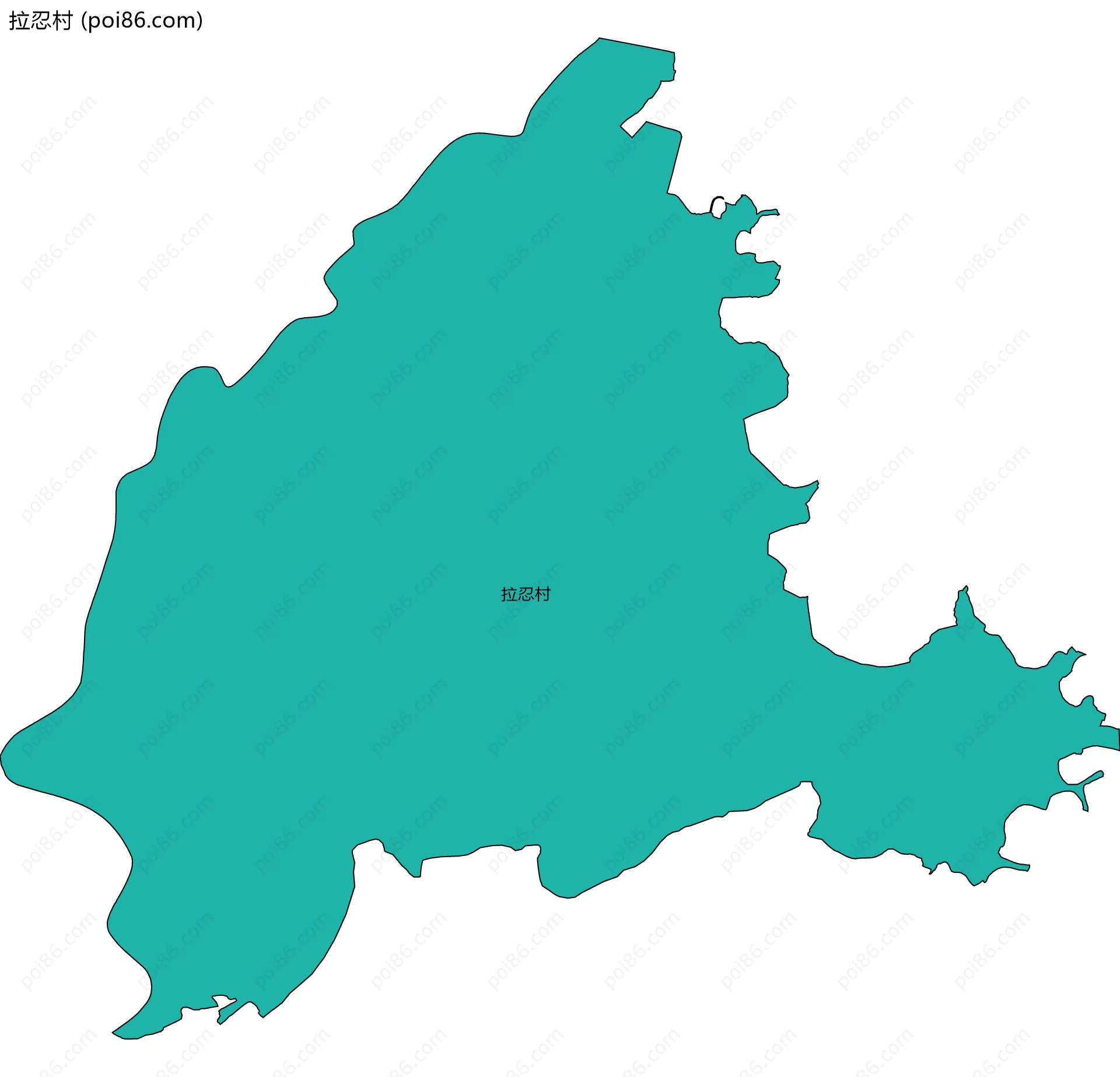 拉忍村边界地图