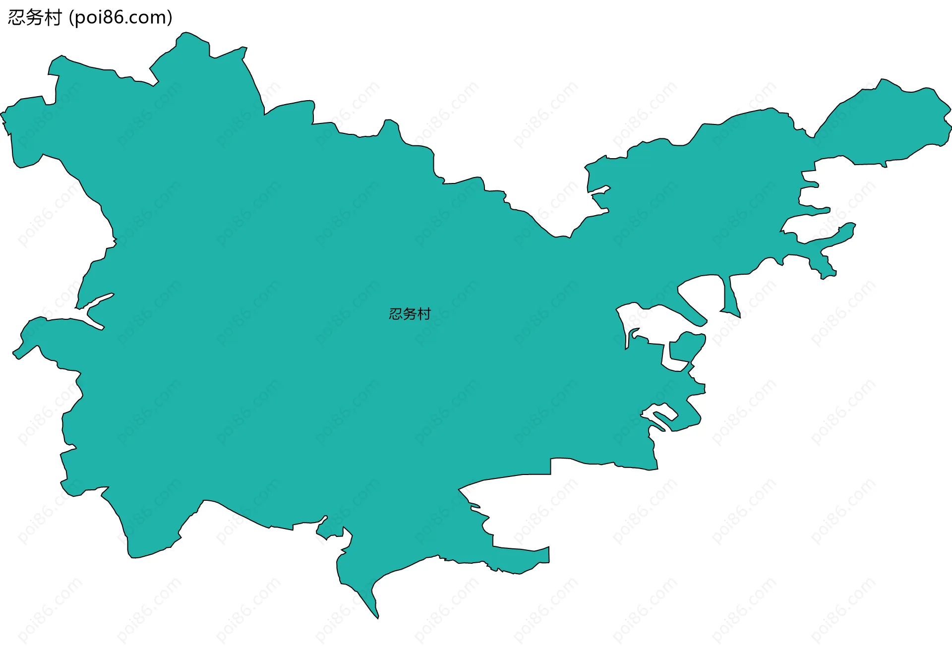 忍务村边界地图