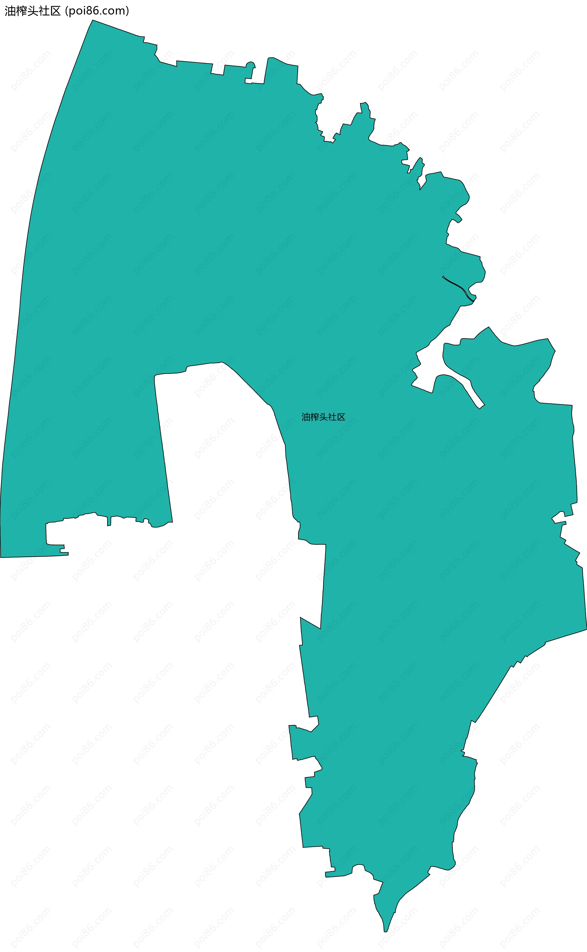 油榨头社区边界地图