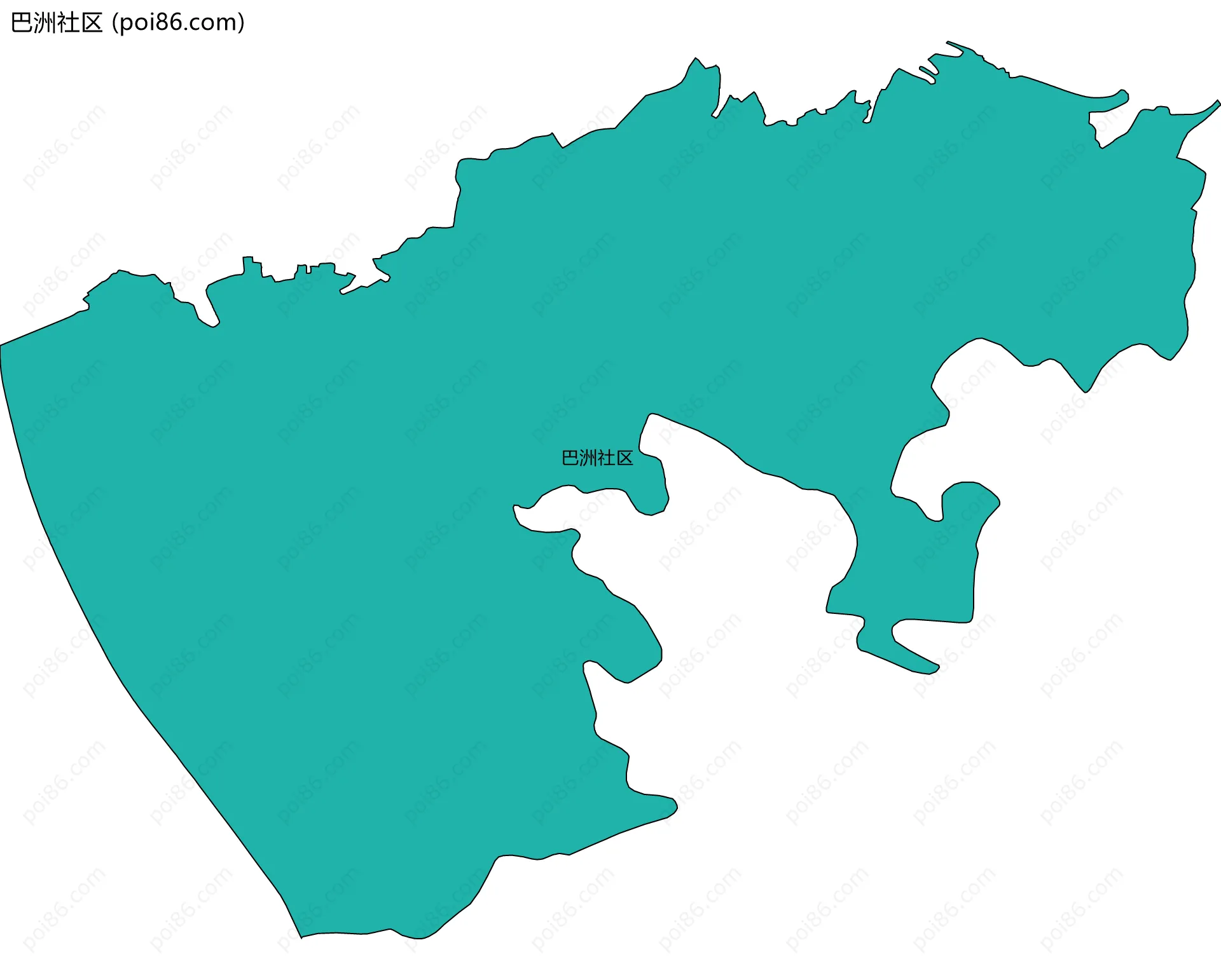 巴洲社区边界地图