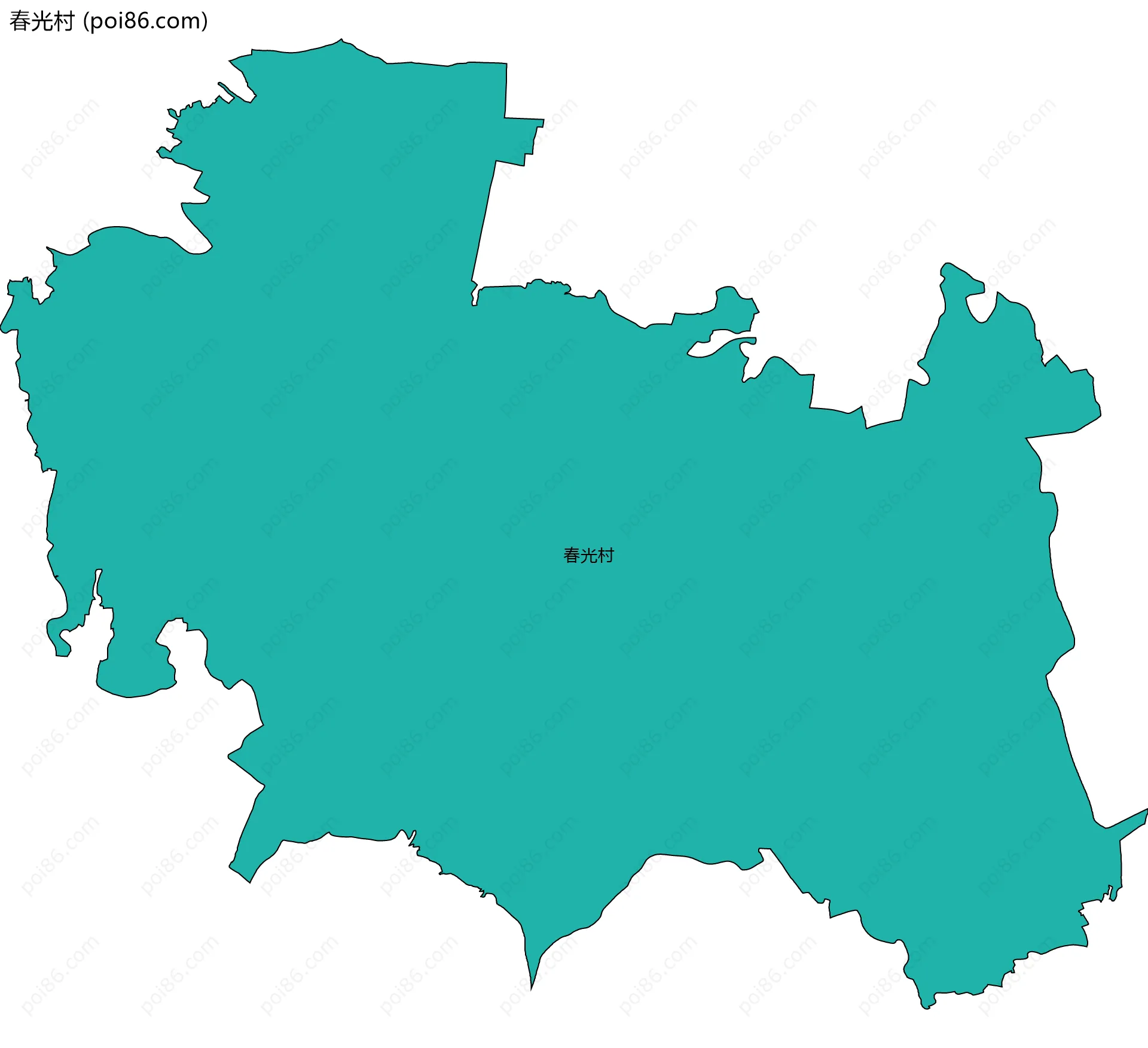 春光村边界地图