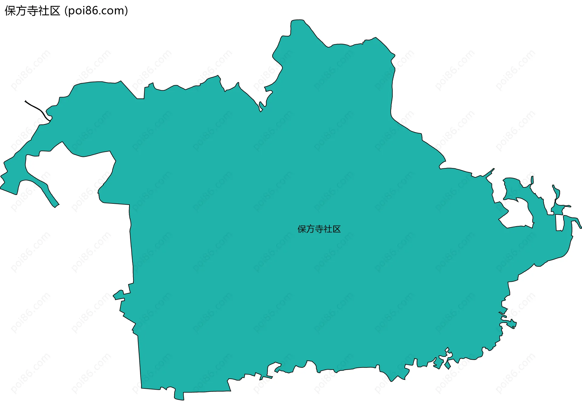 保方寺社区边界地图