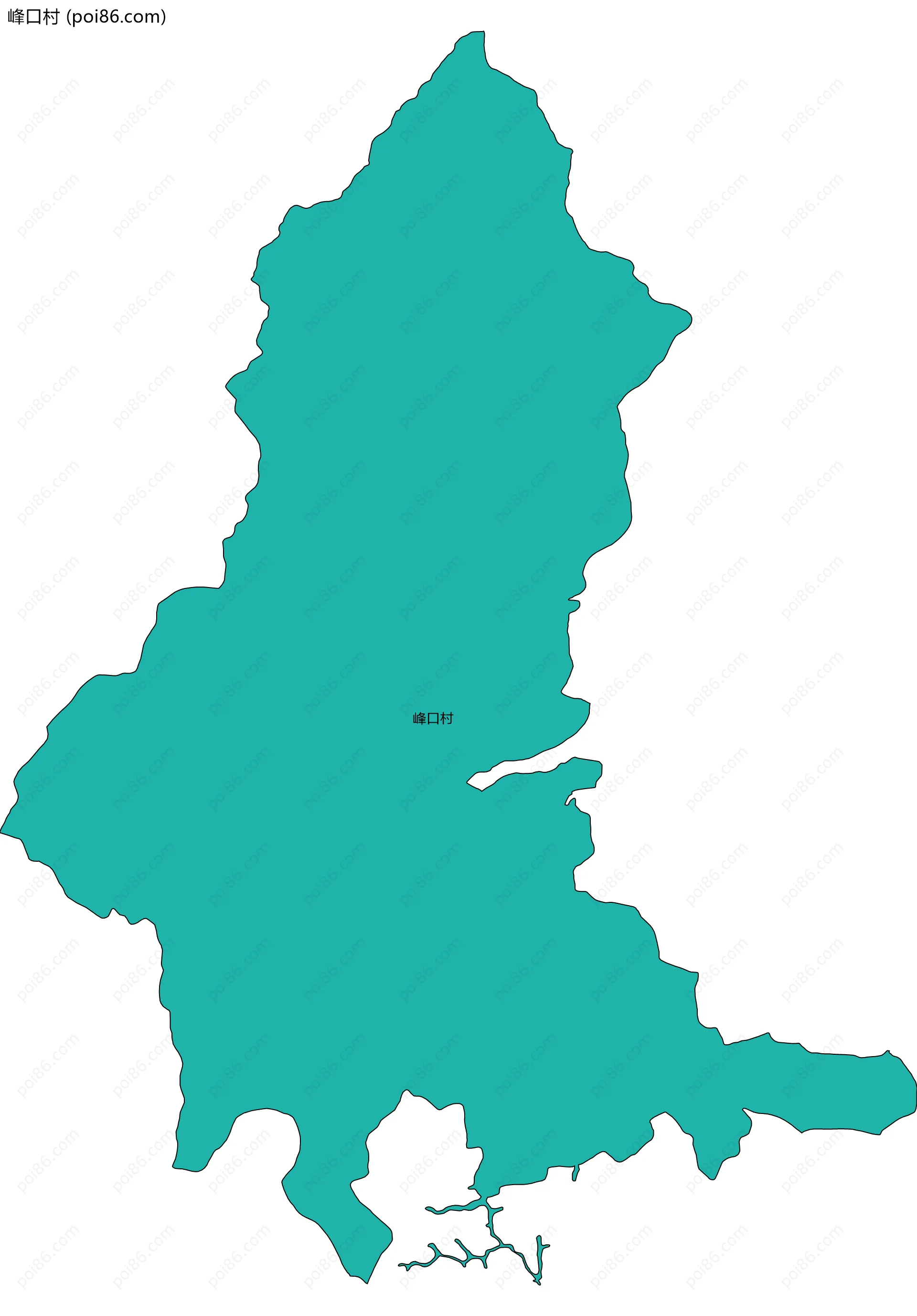 峰口村边界地图