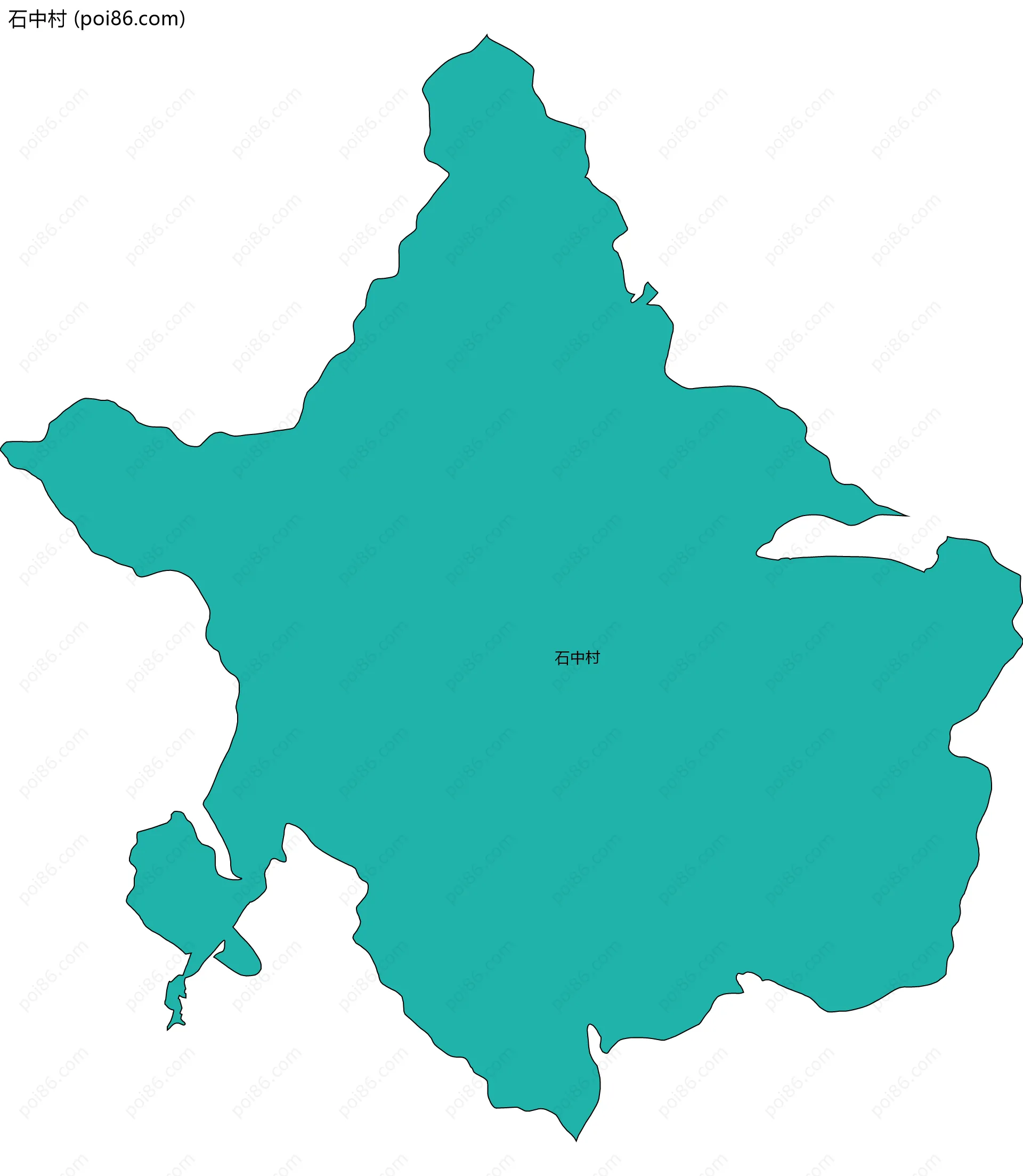 石中村边界地图