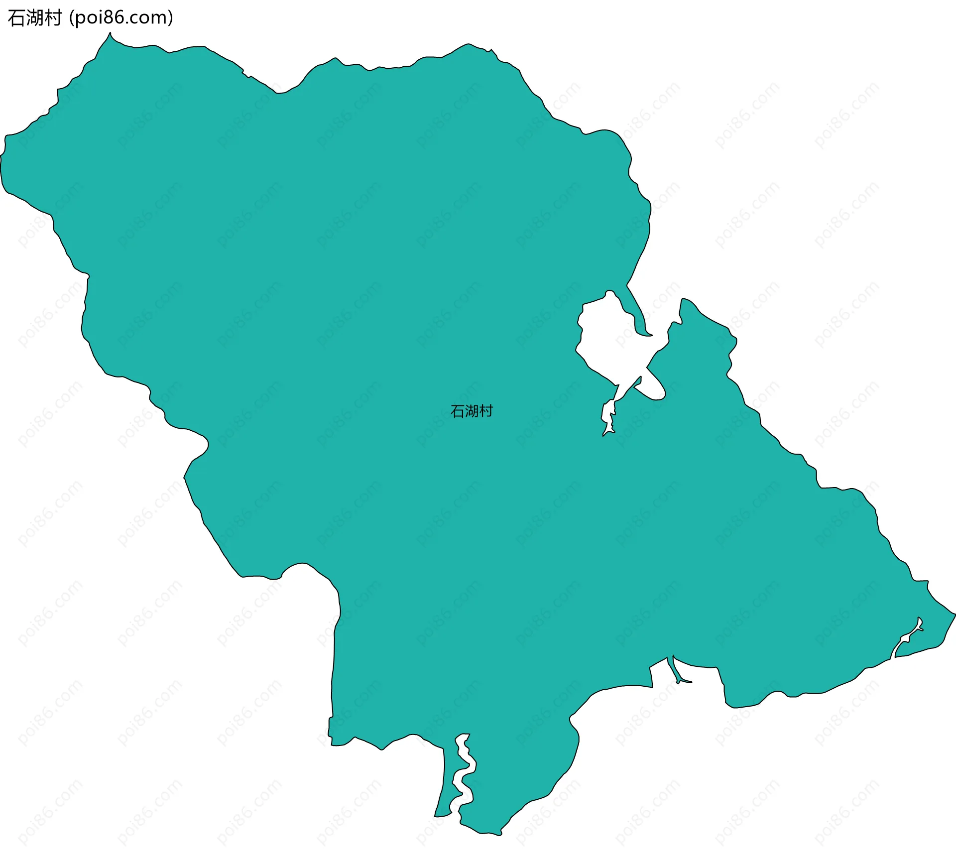 石湖村边界地图