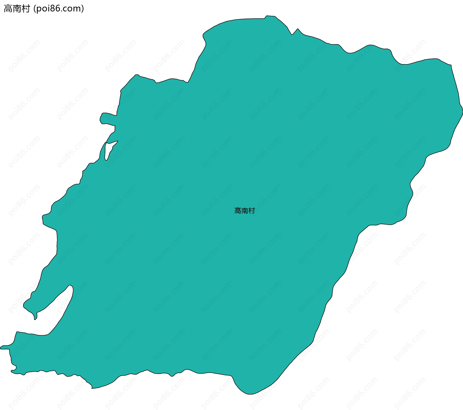 高南村边界地图