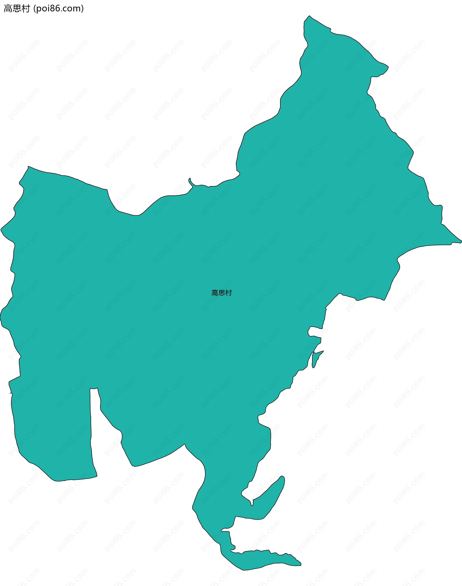 高思村边界地图