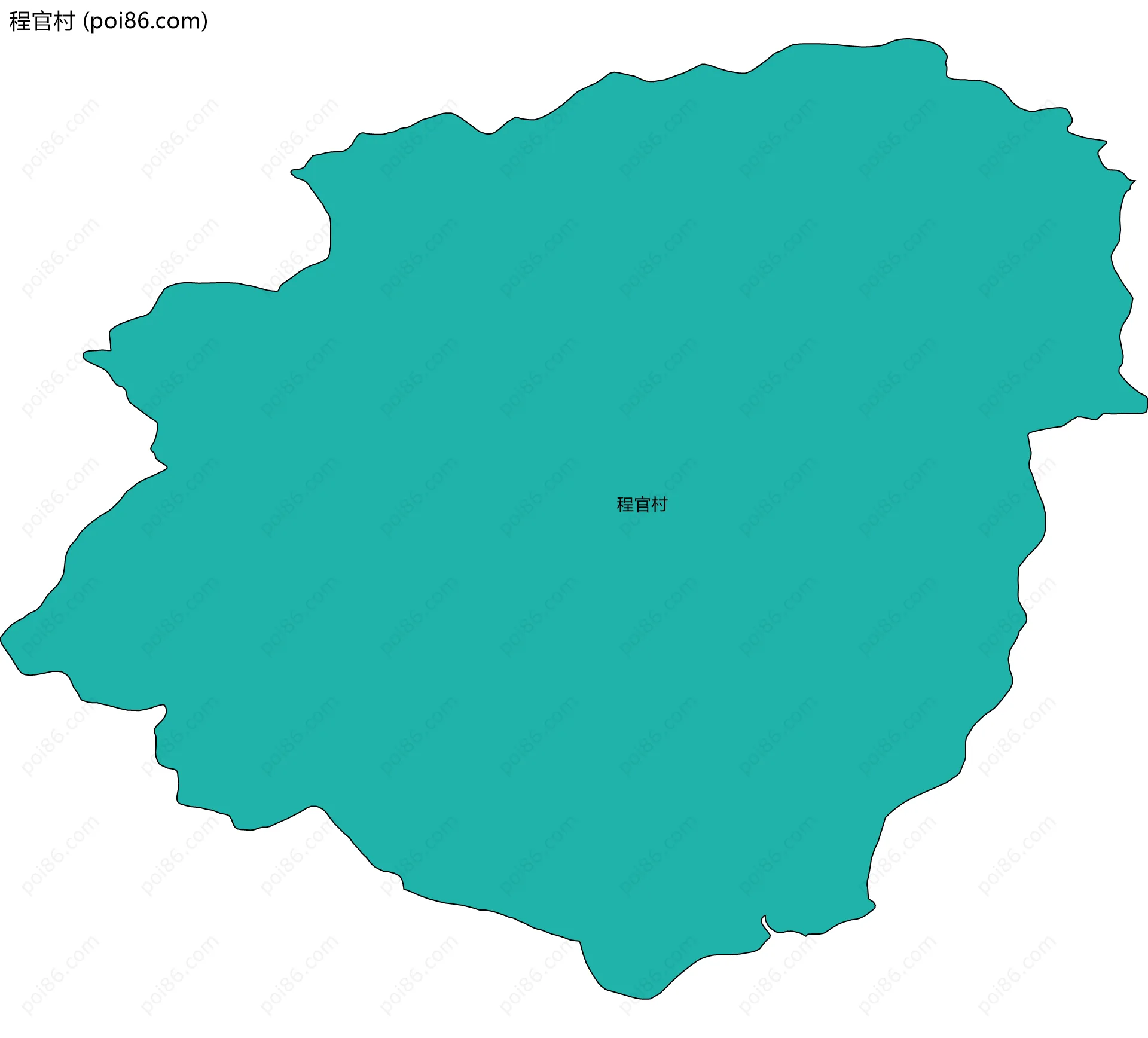 程官村边界地图