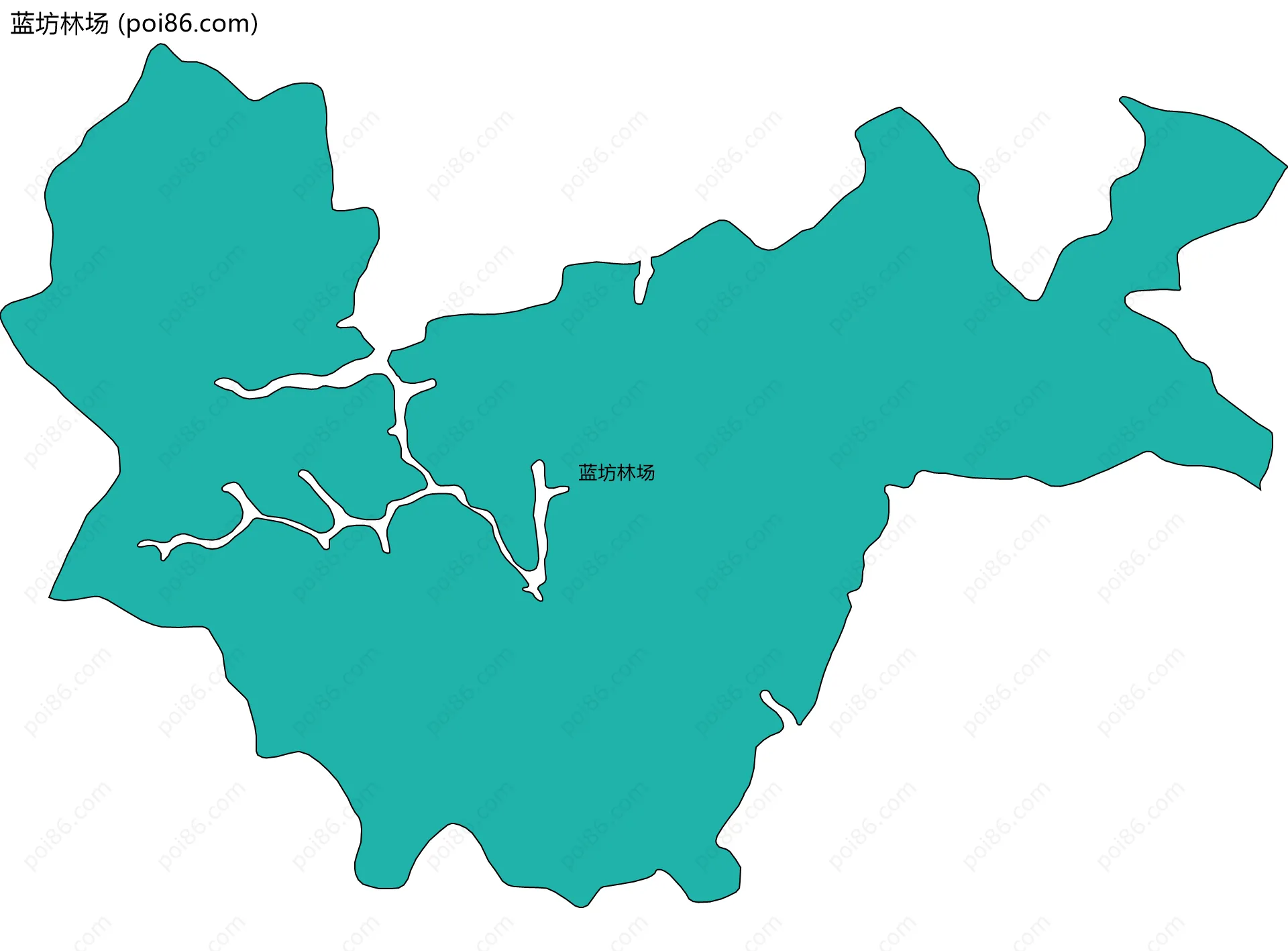 蓝坊林场边界地图