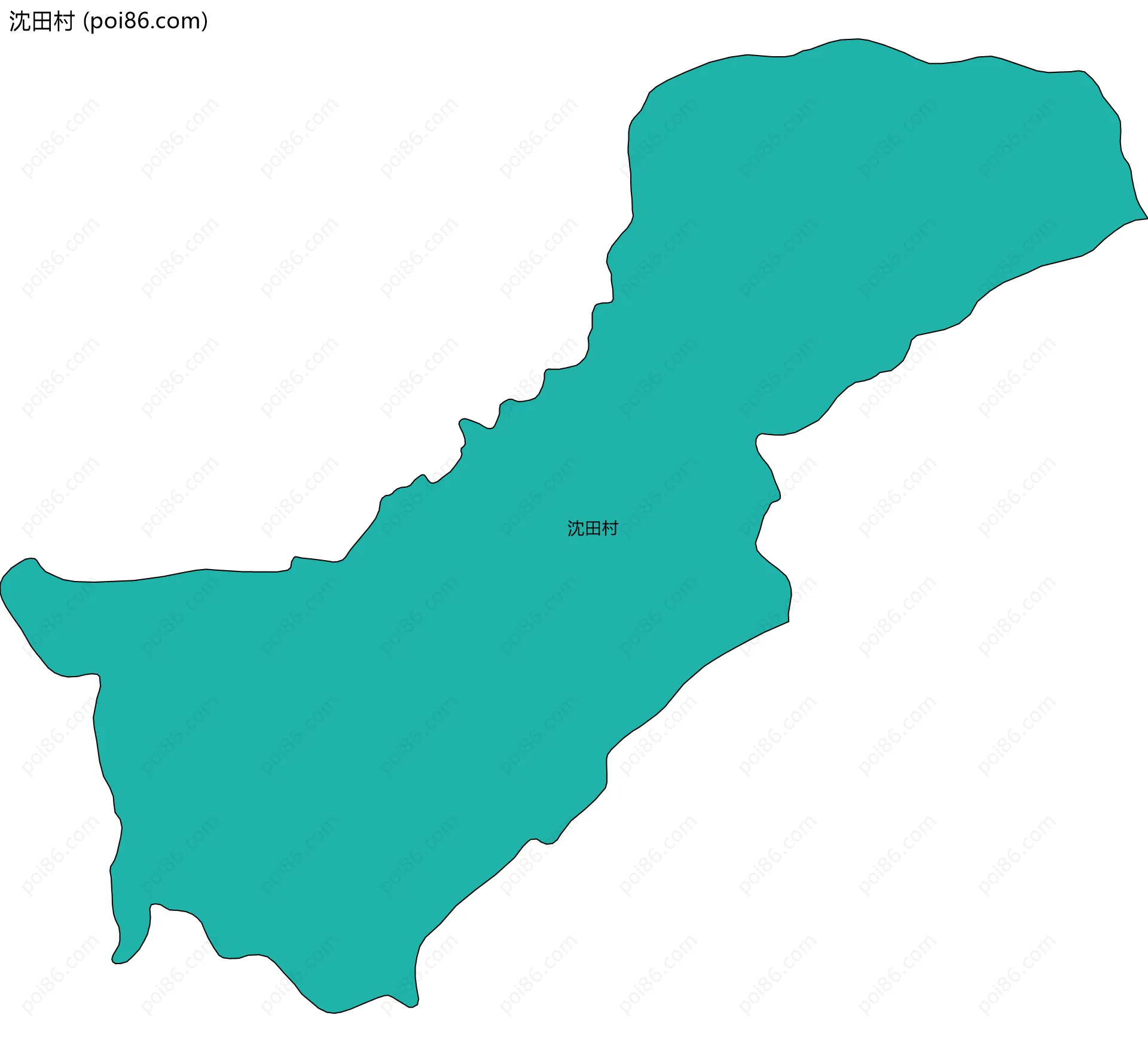 沈田村边界地图