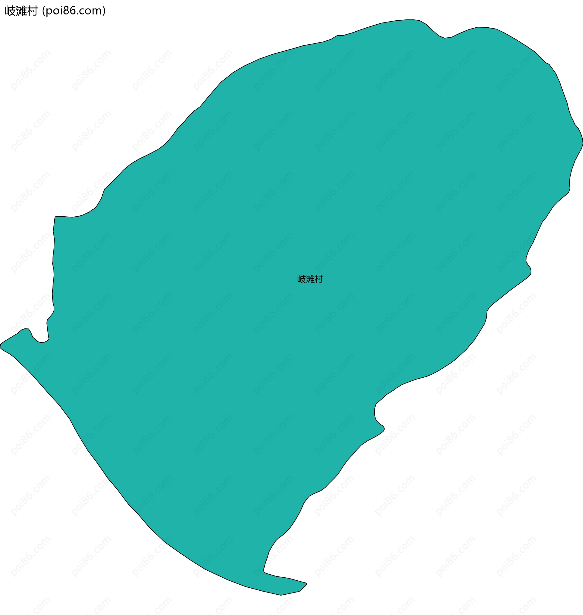 岐滩村边界地图