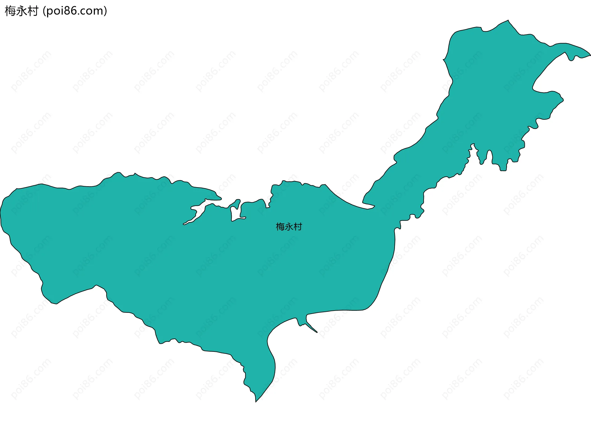 梅永村边界地图