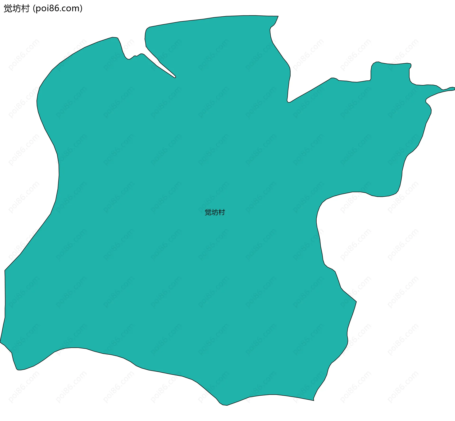 觉坊村边界地图