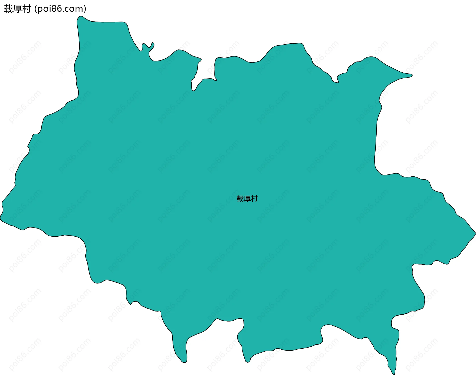 载厚村边界地图