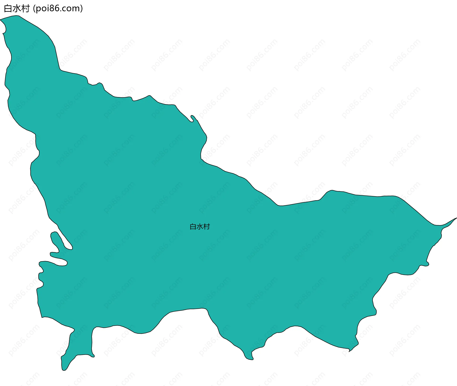白水村边界地图