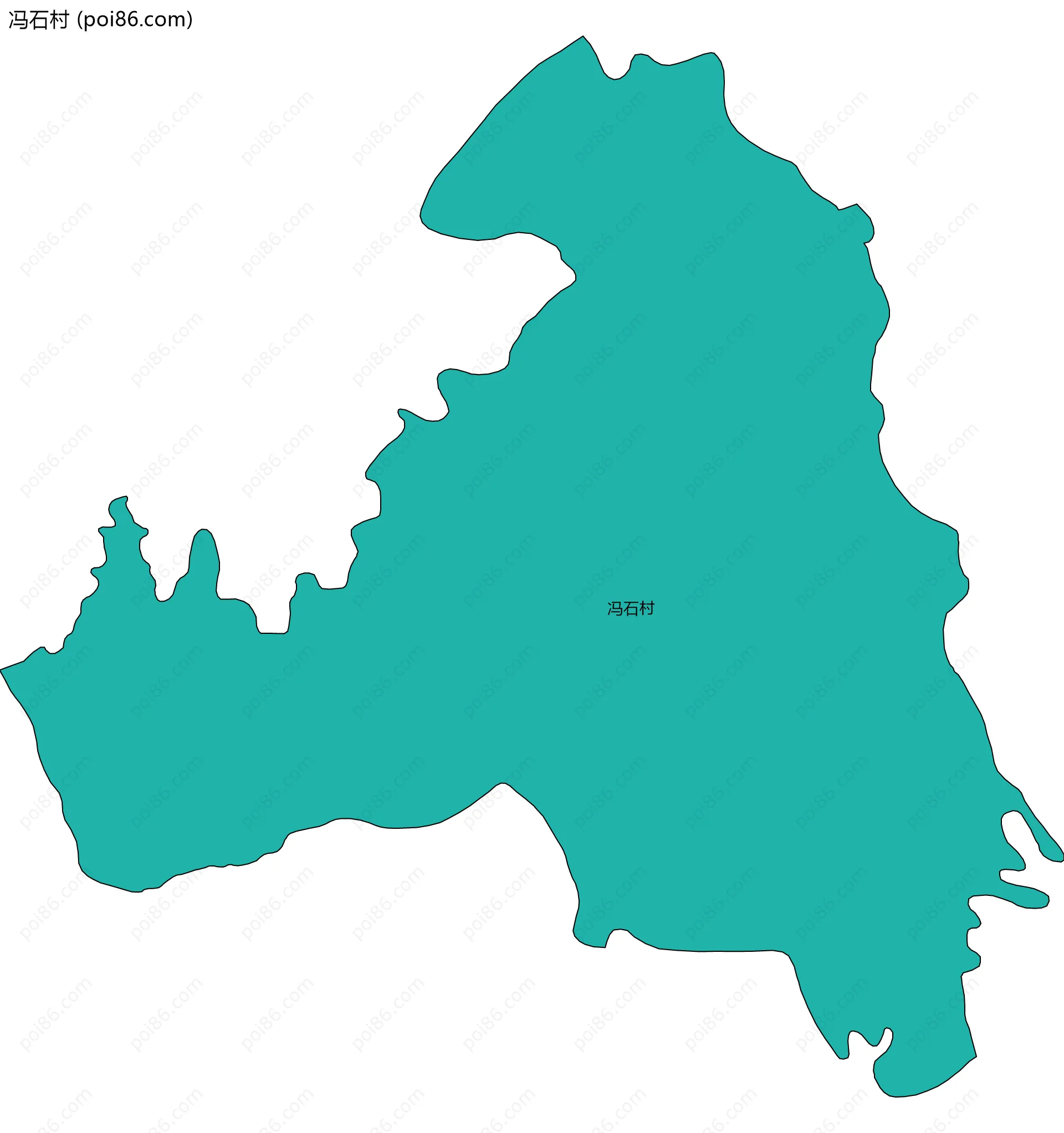 冯石村边界地图