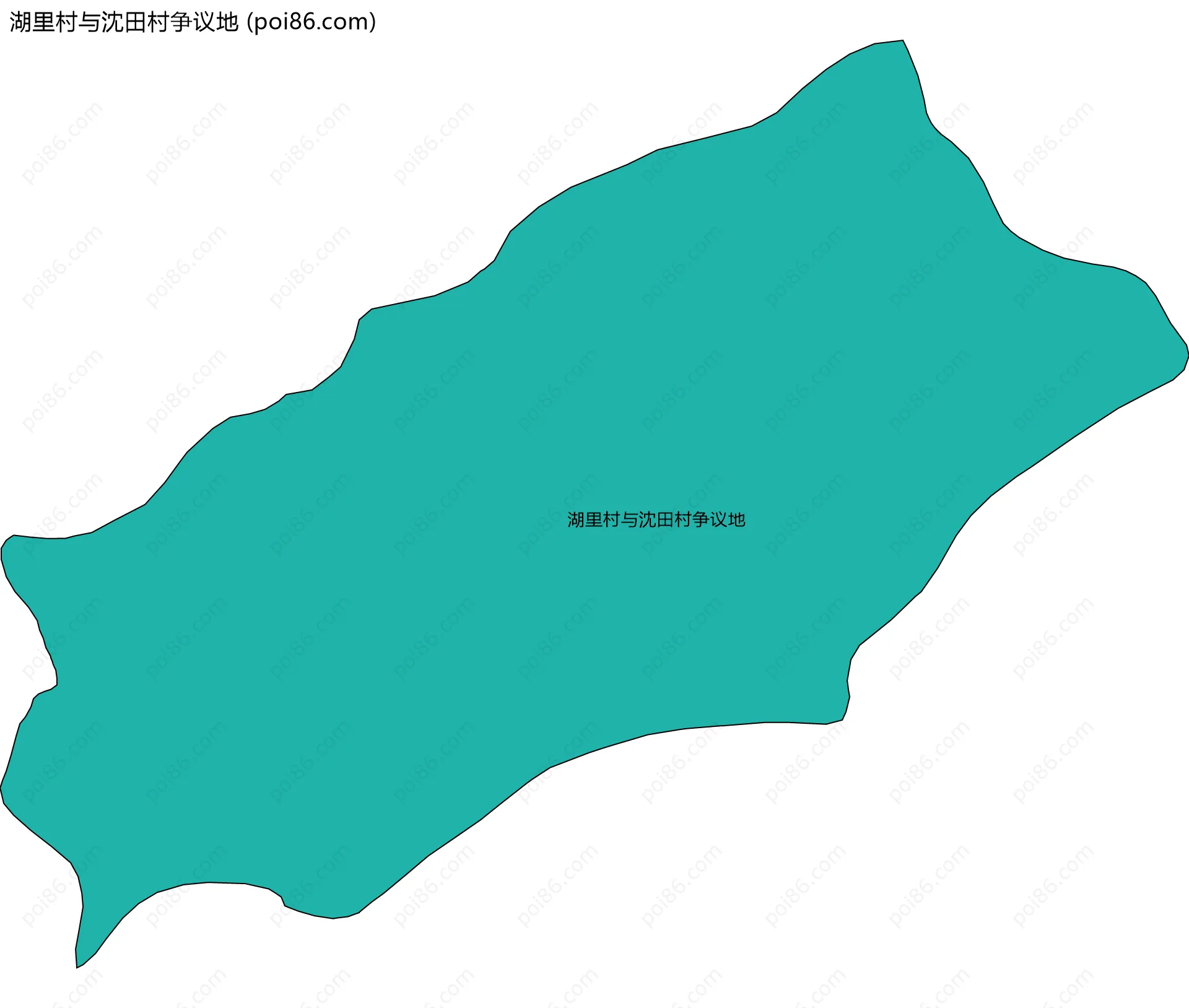 湖里村与沈田村争议地边界地图