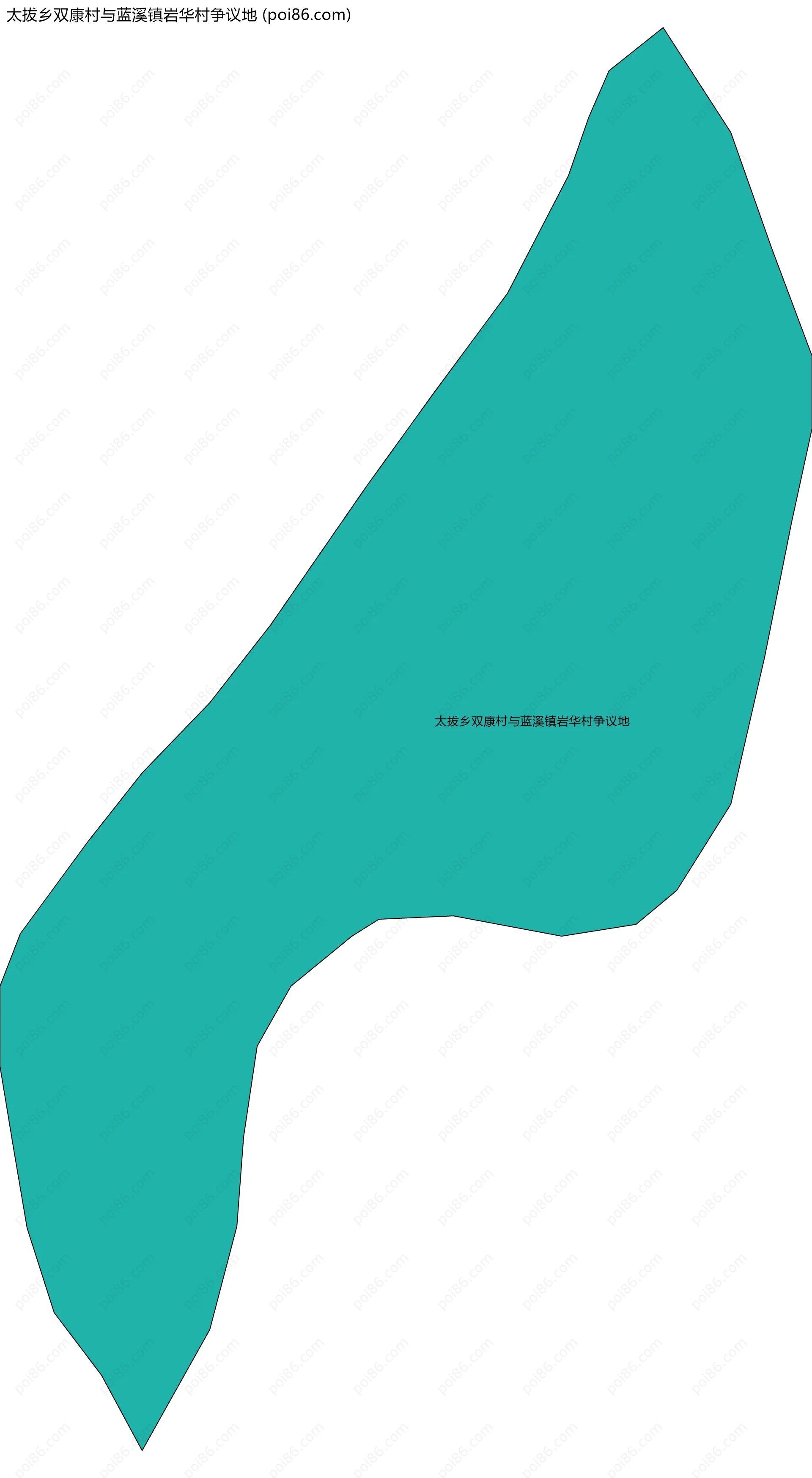 太拔乡双康村与蓝溪镇岩华村争议地边界地图