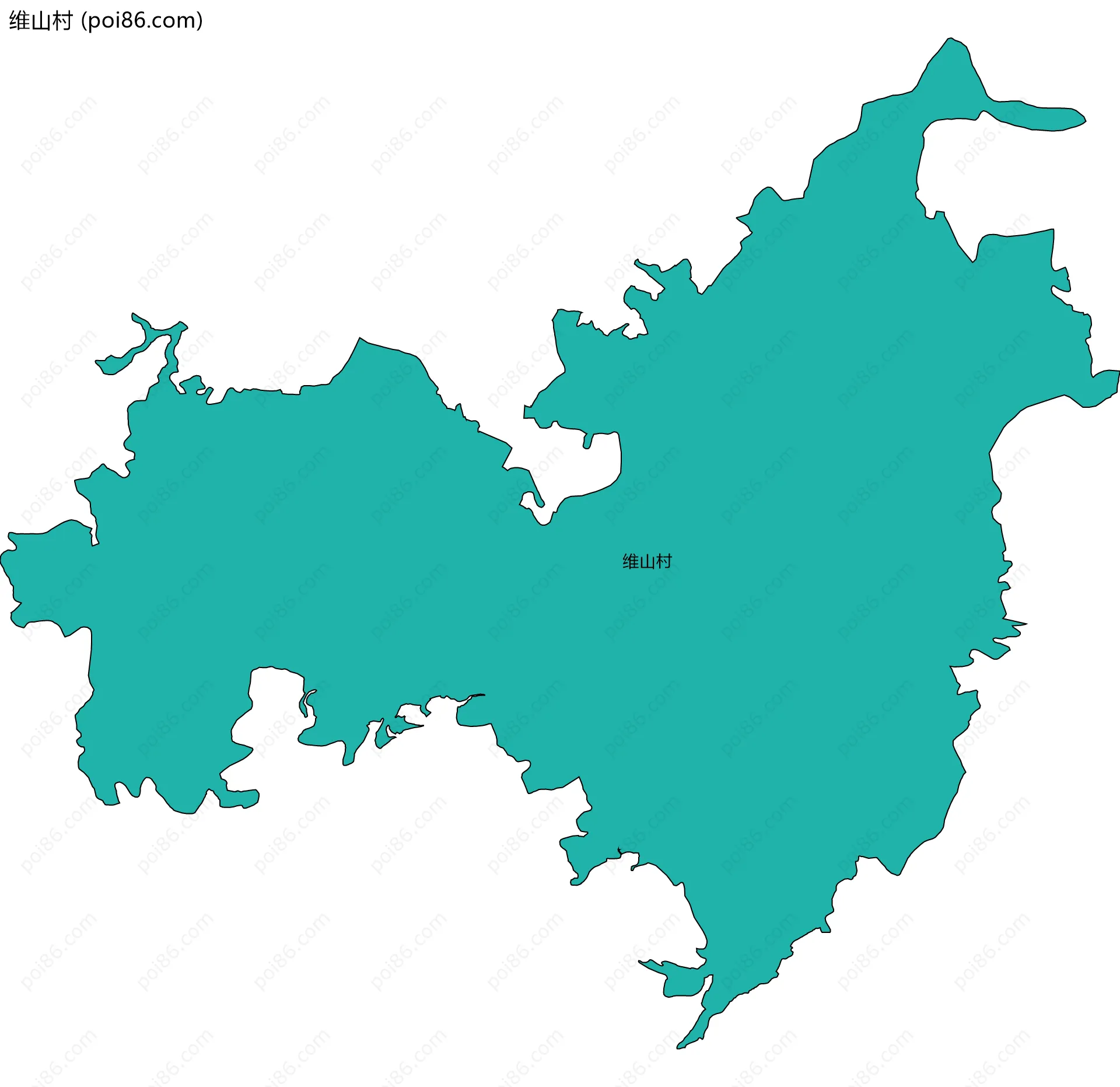 维山村边界地图