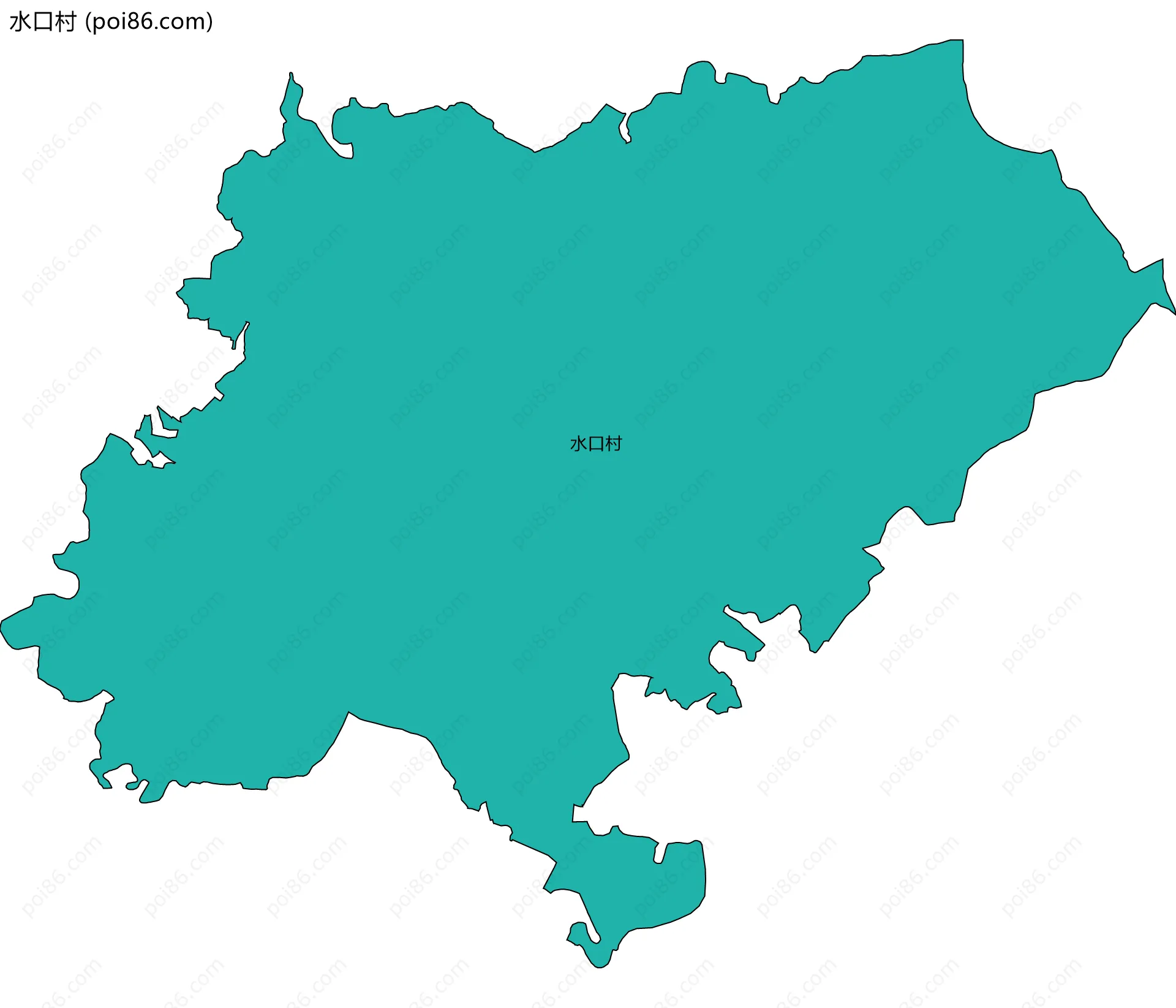 水口村边界地图