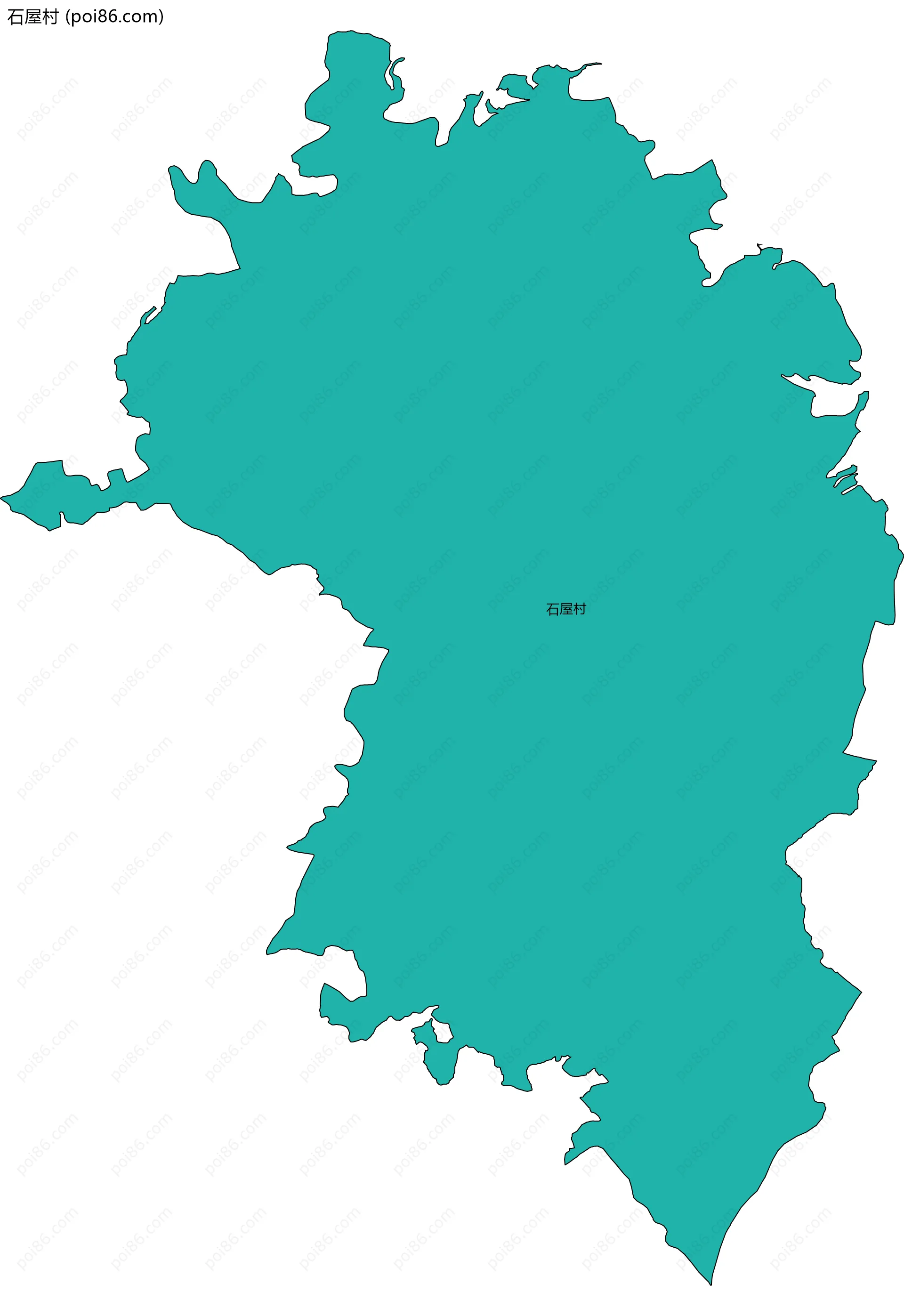 石屋村边界地图