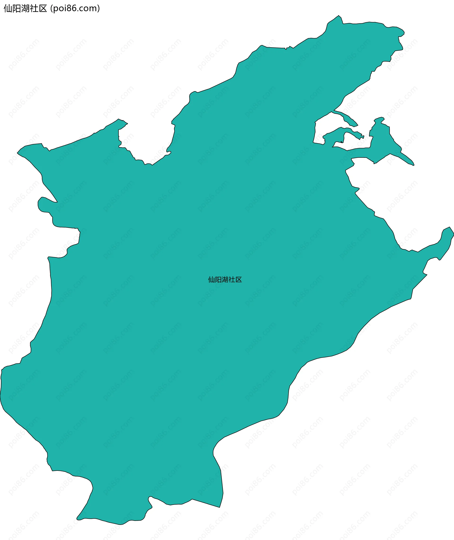 仙阳湖社区边界地图