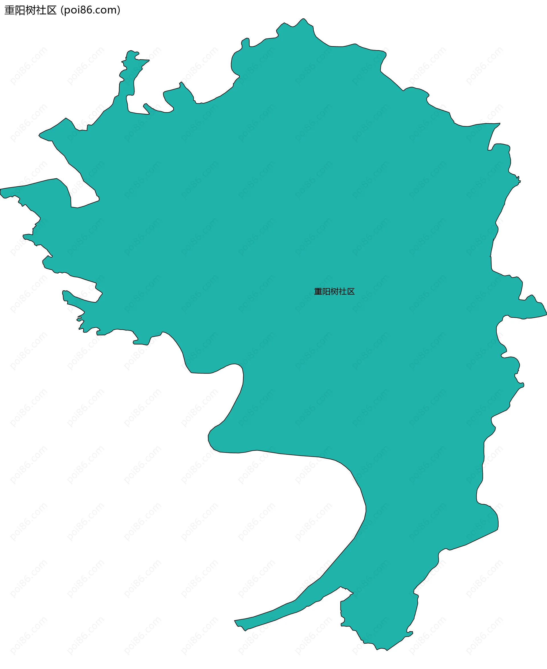 重阳树社区边界地图