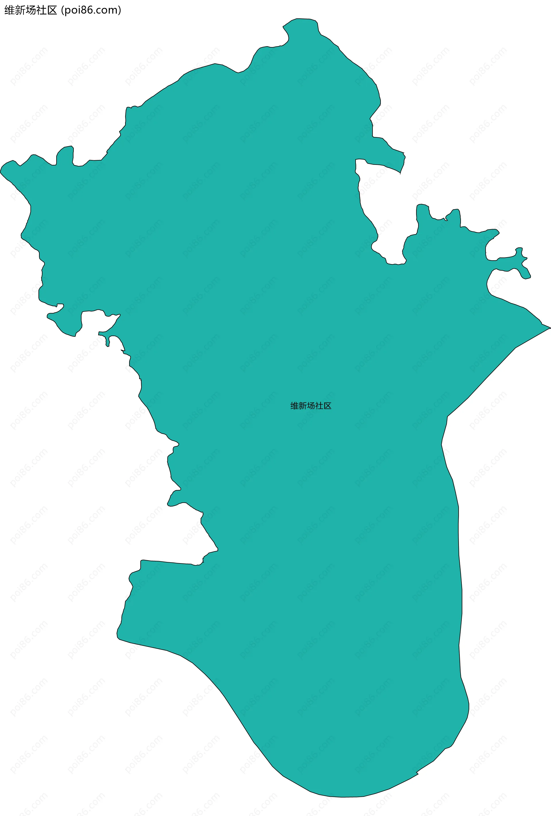 维新场社区边界地图