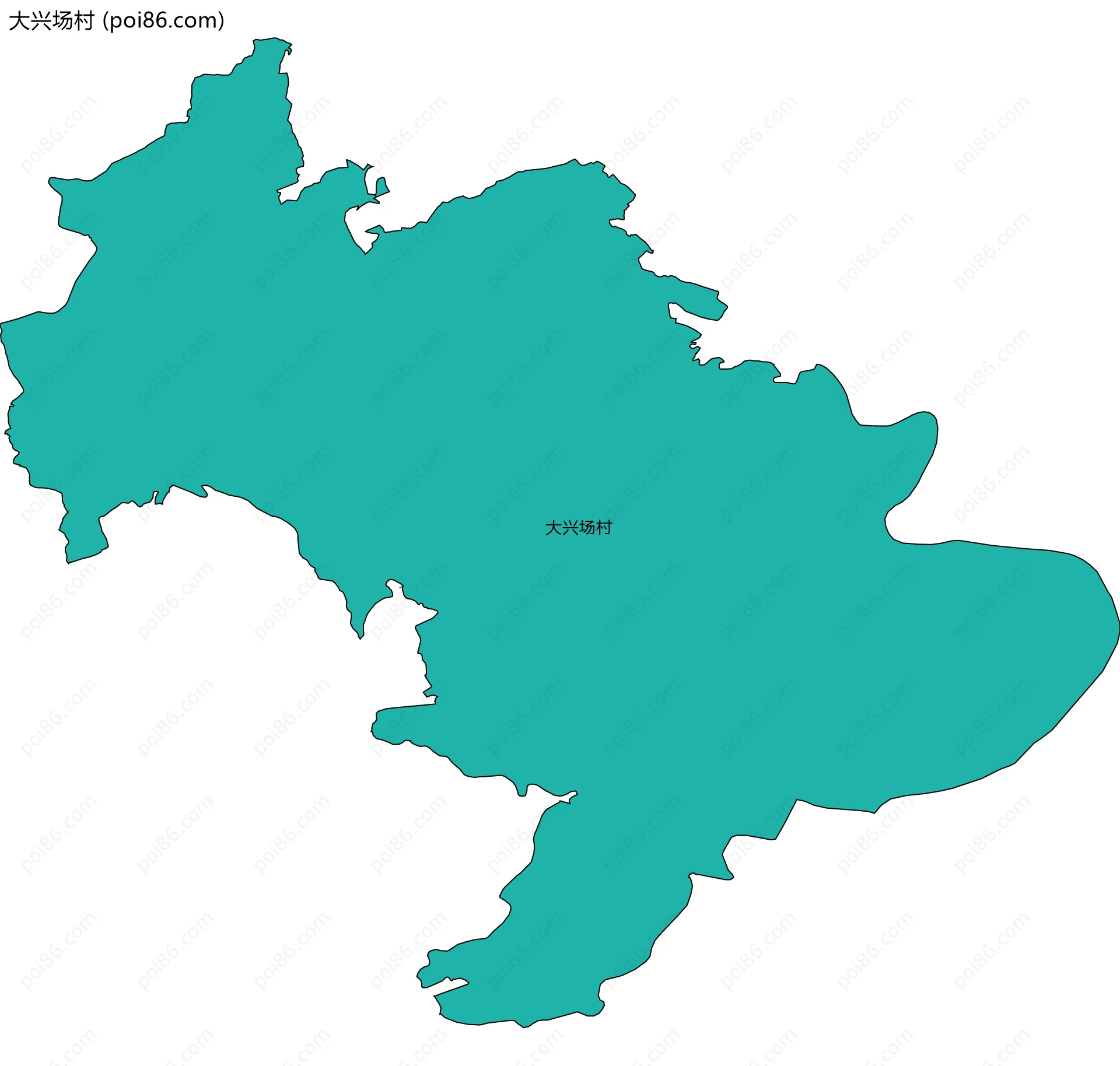 大兴场村边界地图