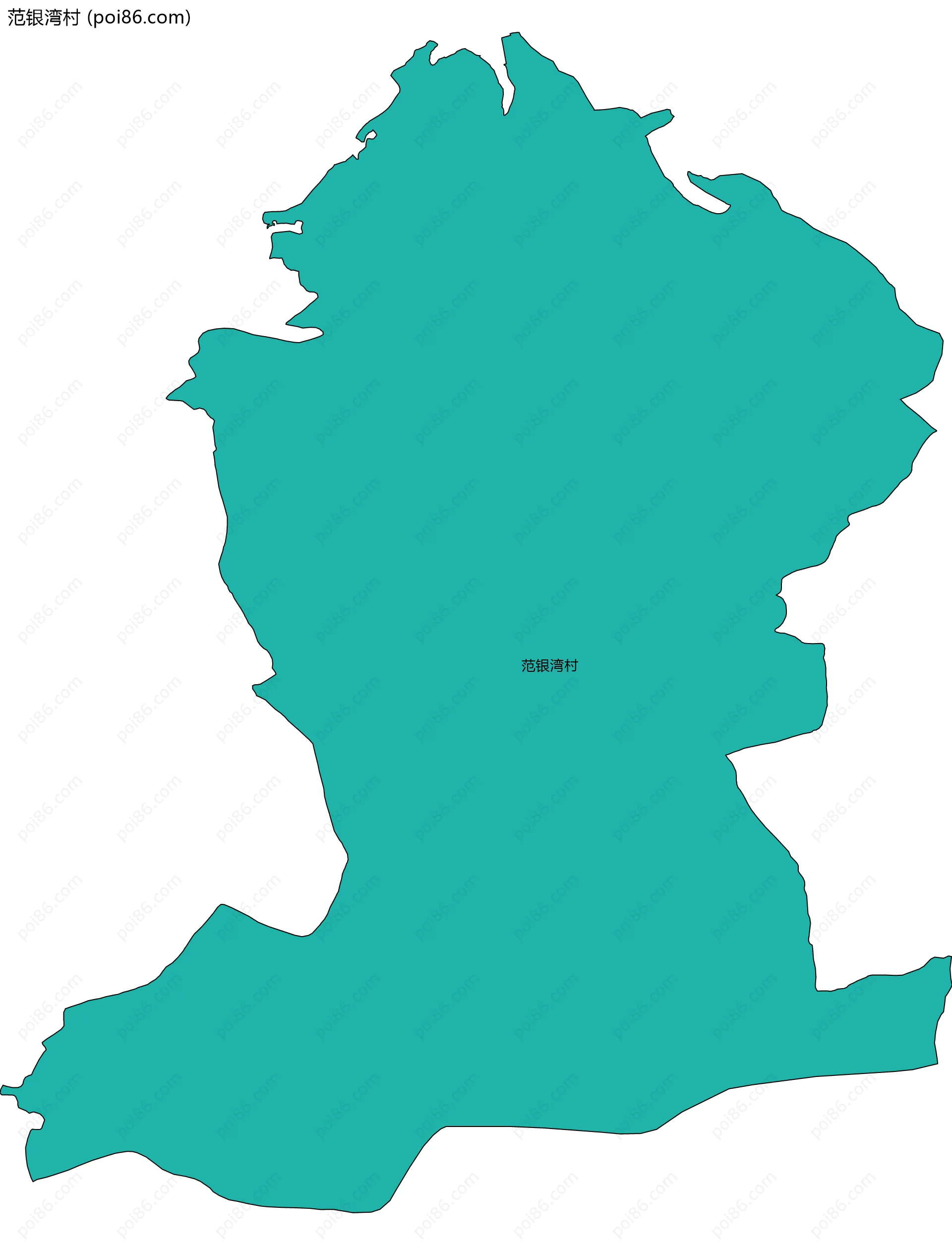 范银湾村边界地图