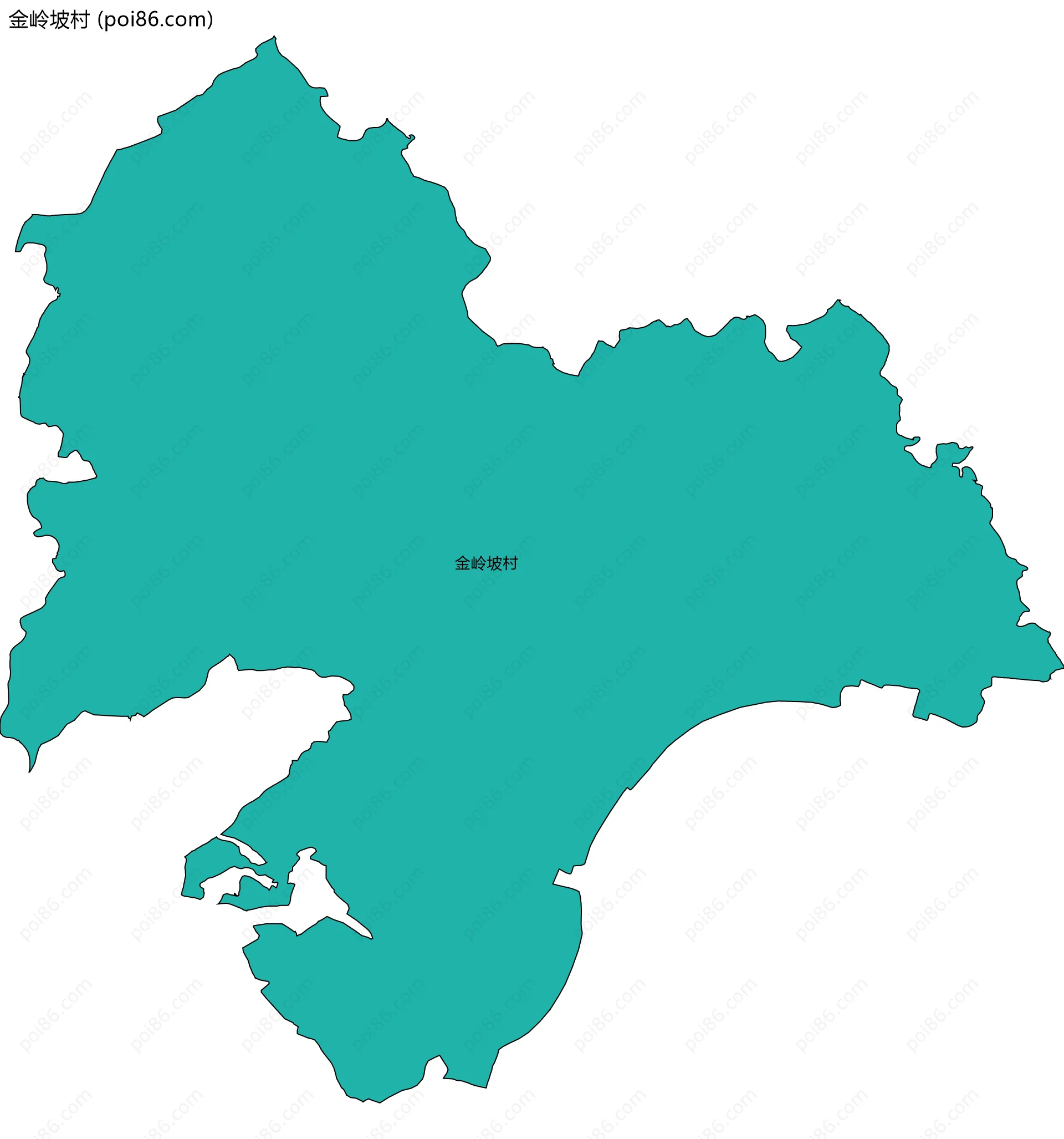 金岭坡村边界地图