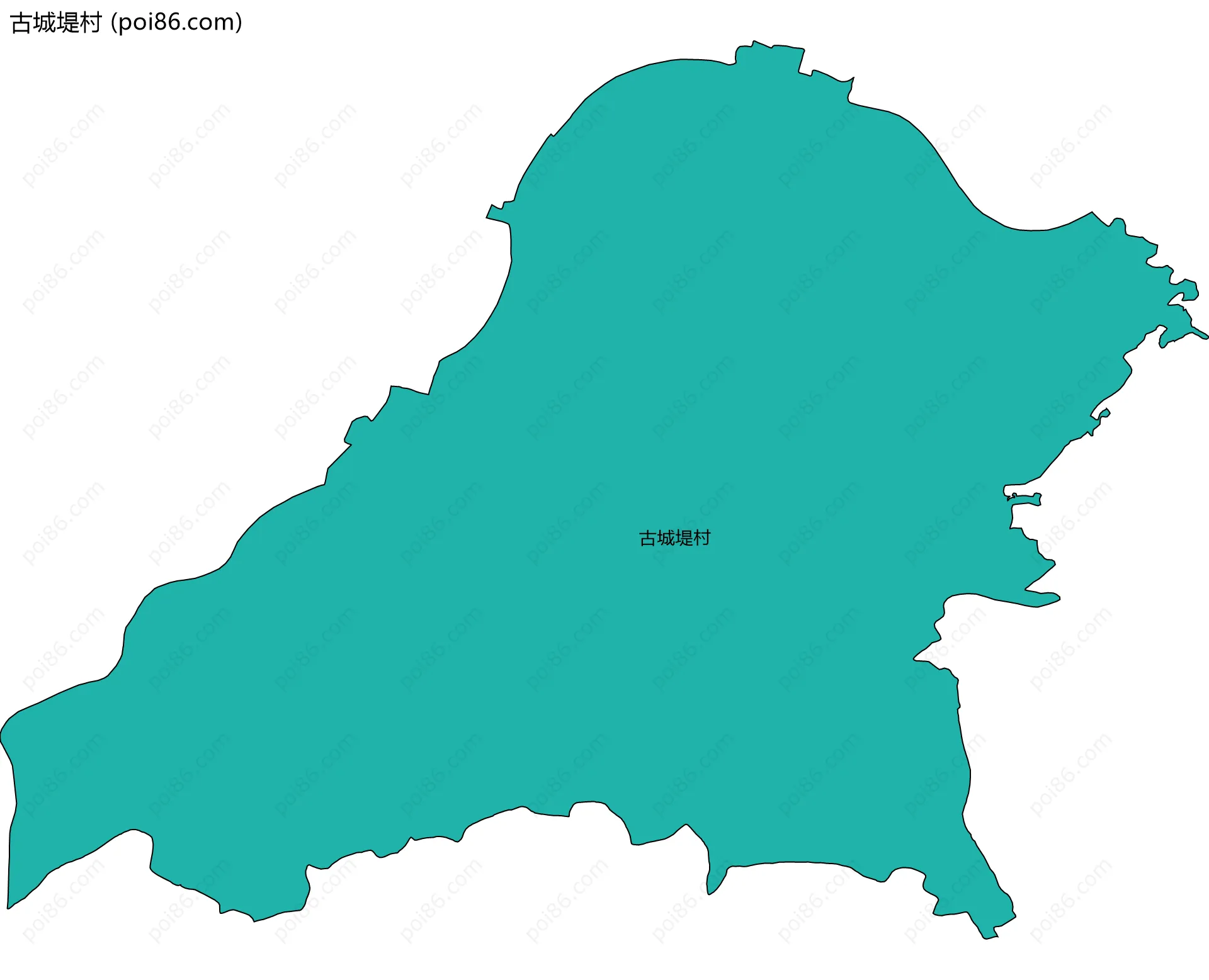 古城堤村边界地图