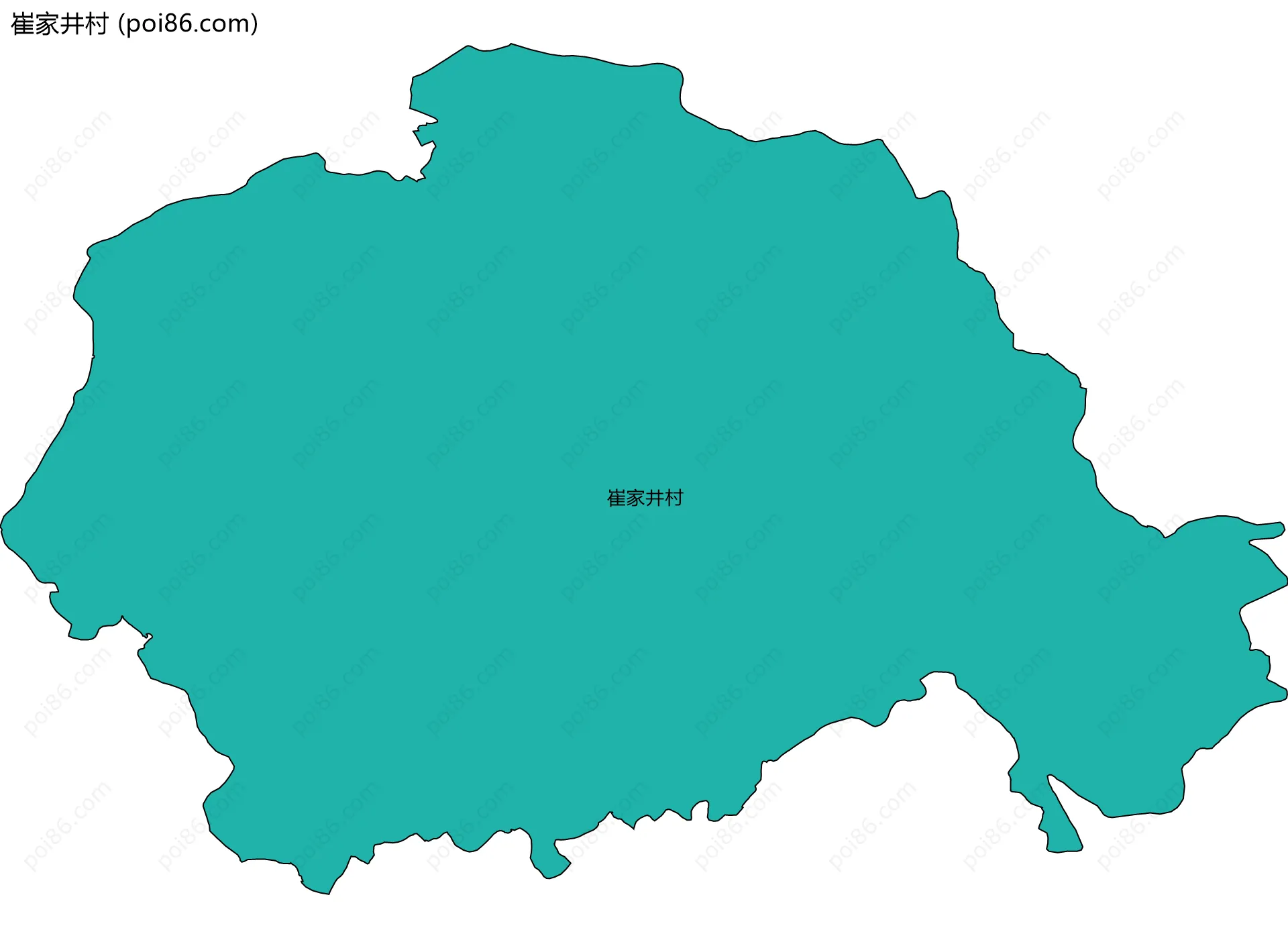 崔家井村边界地图