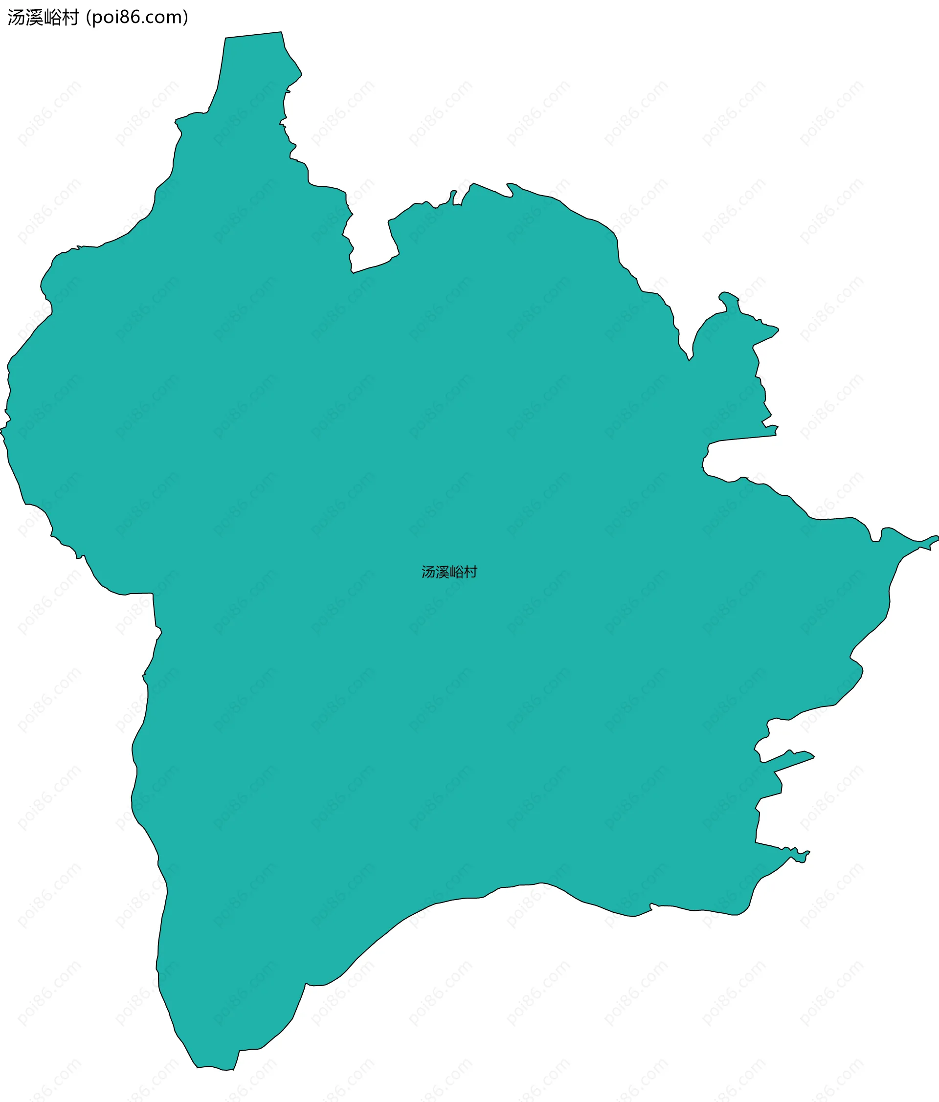 汤溪峪村边界地图