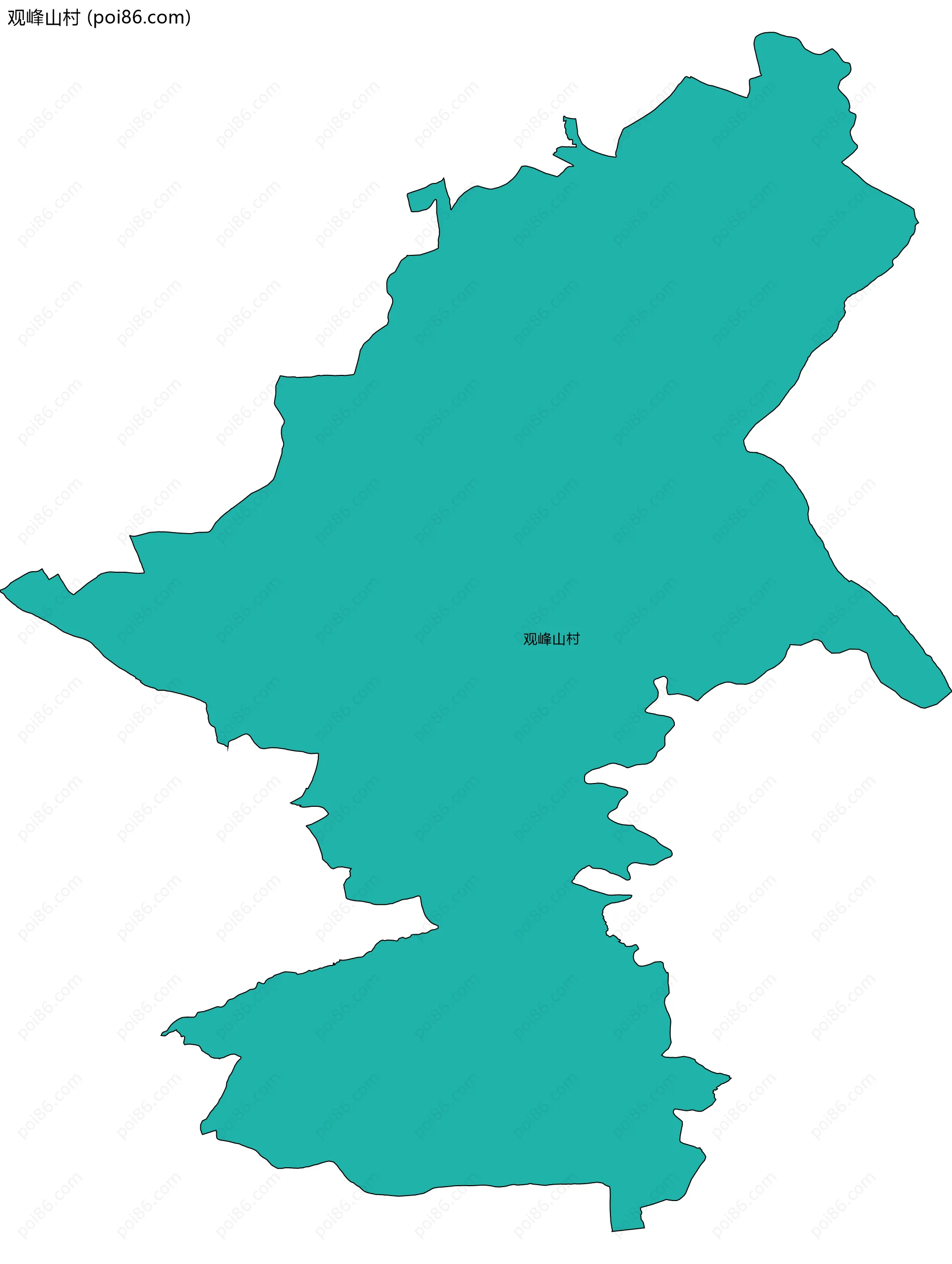 观峰山村边界地图