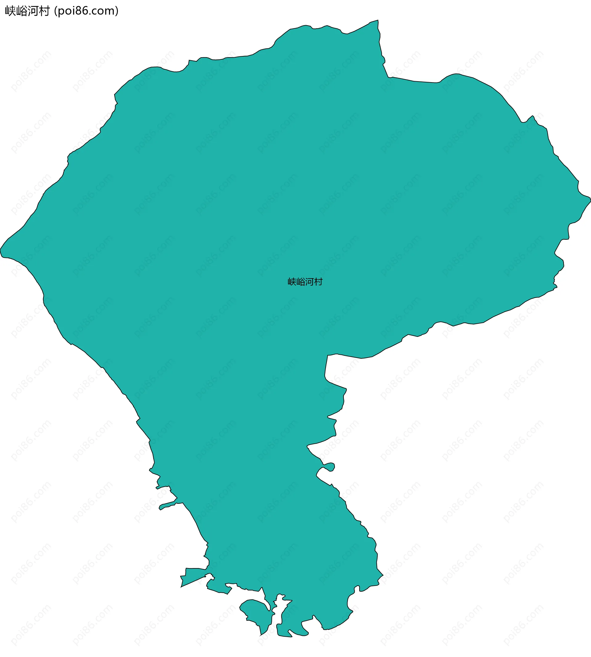 峡峪河村边界地图