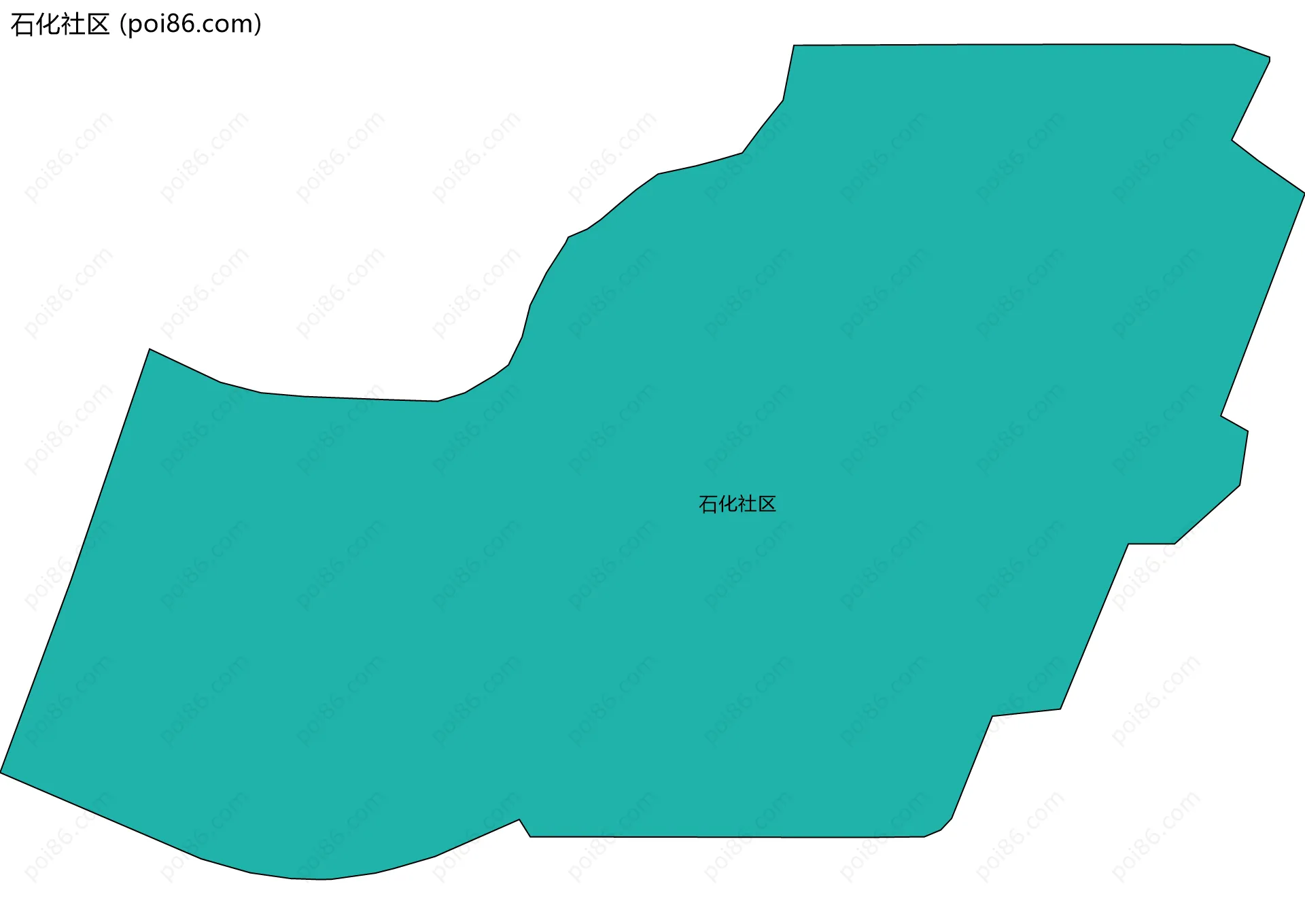 石化社区边界地图