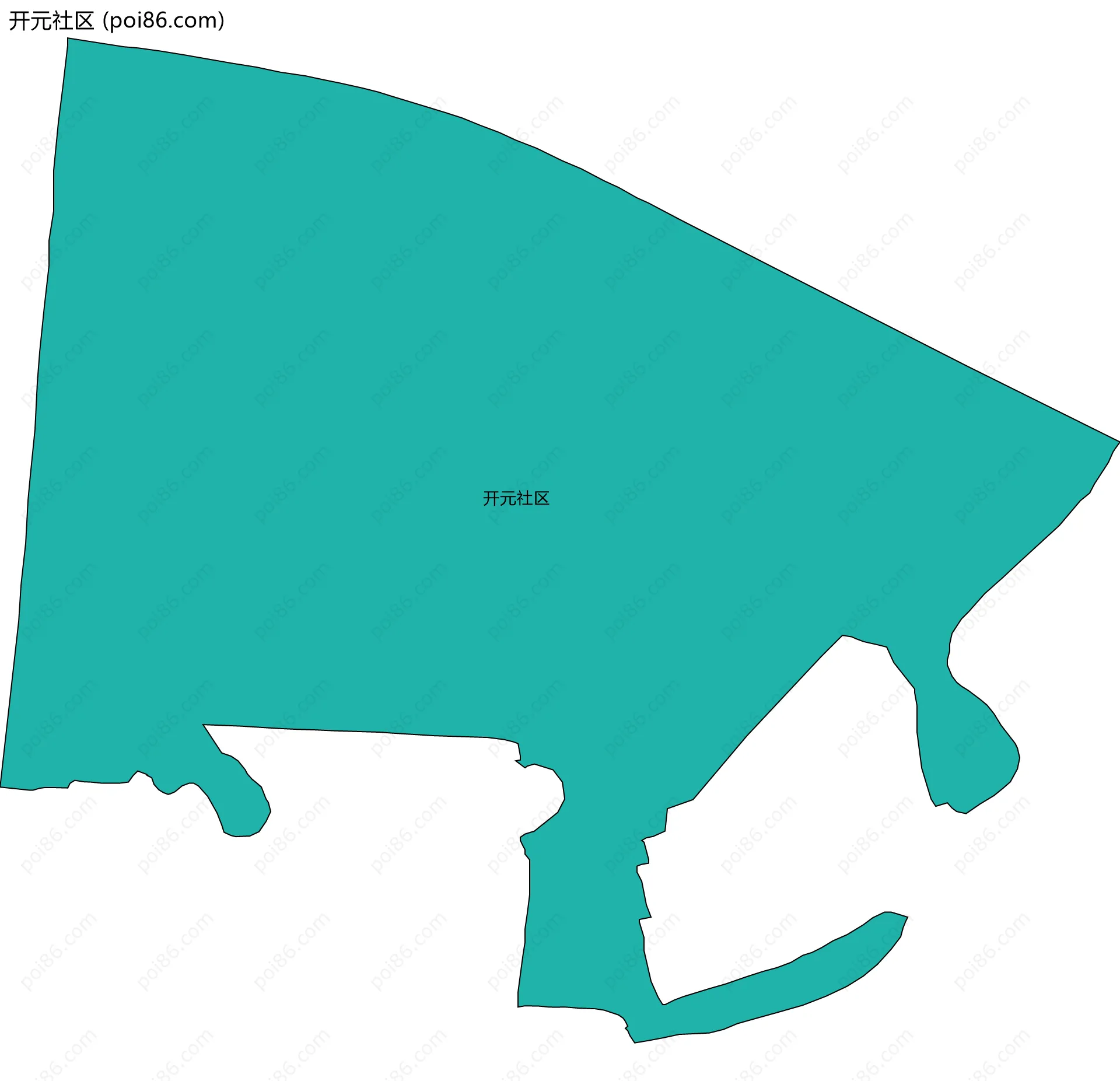 开元社区边界地图