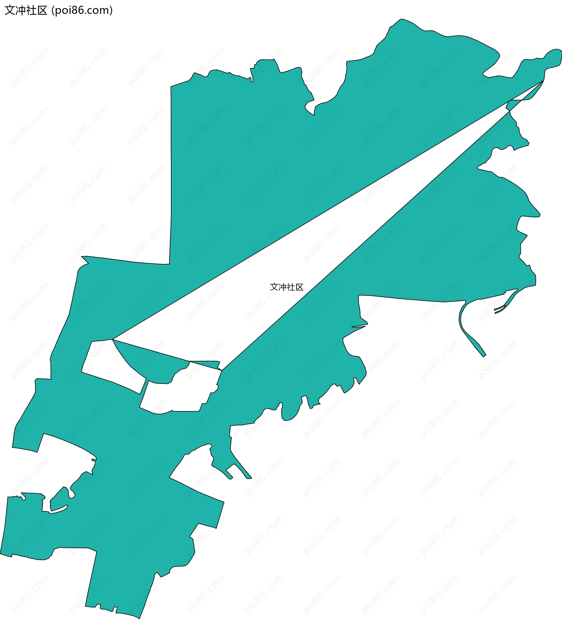 文冲社区边界地图