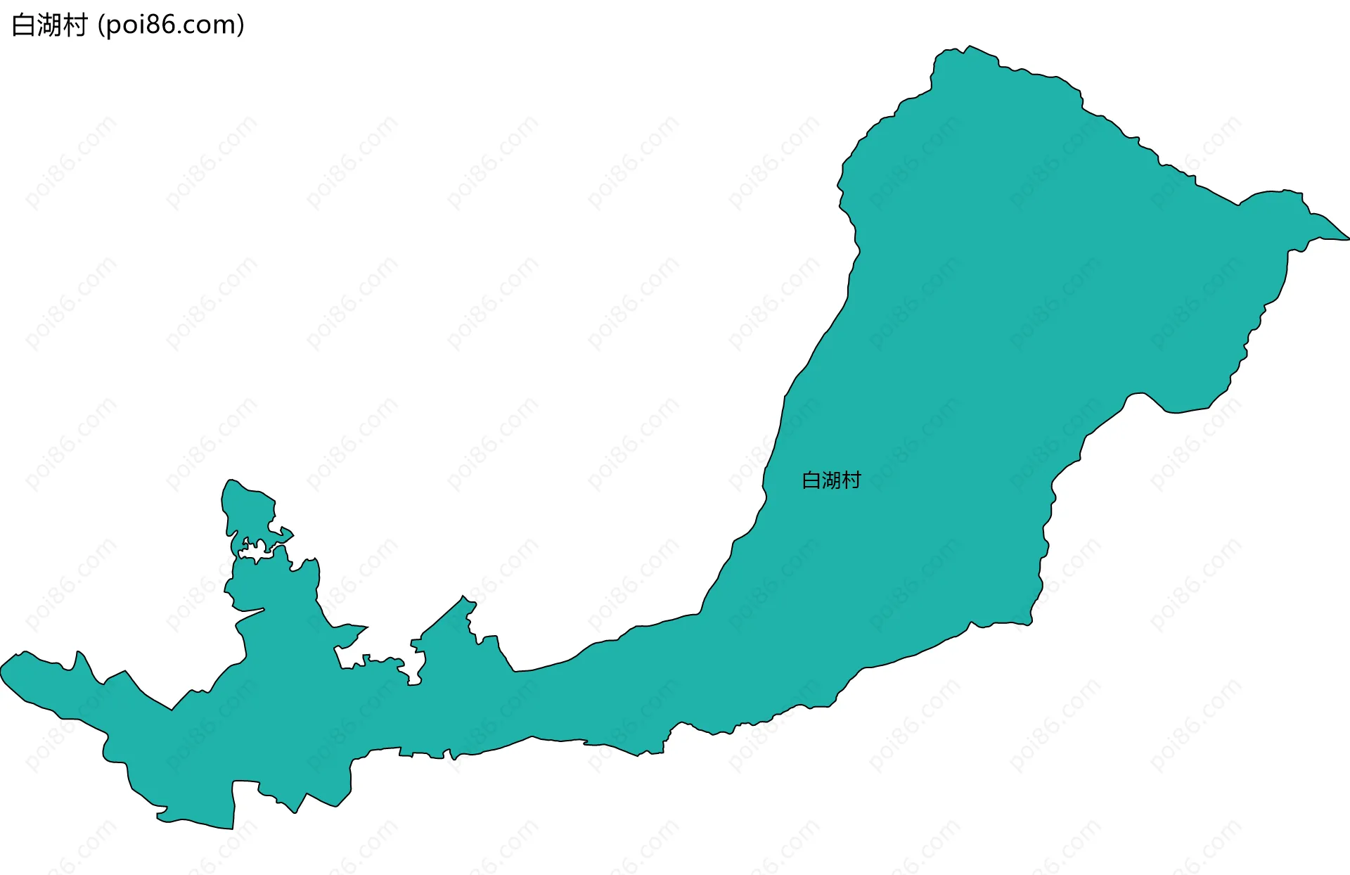 白湖村边界地图