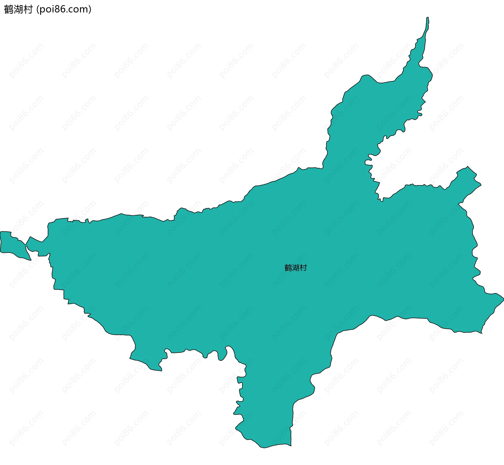 鹤湖村边界地图