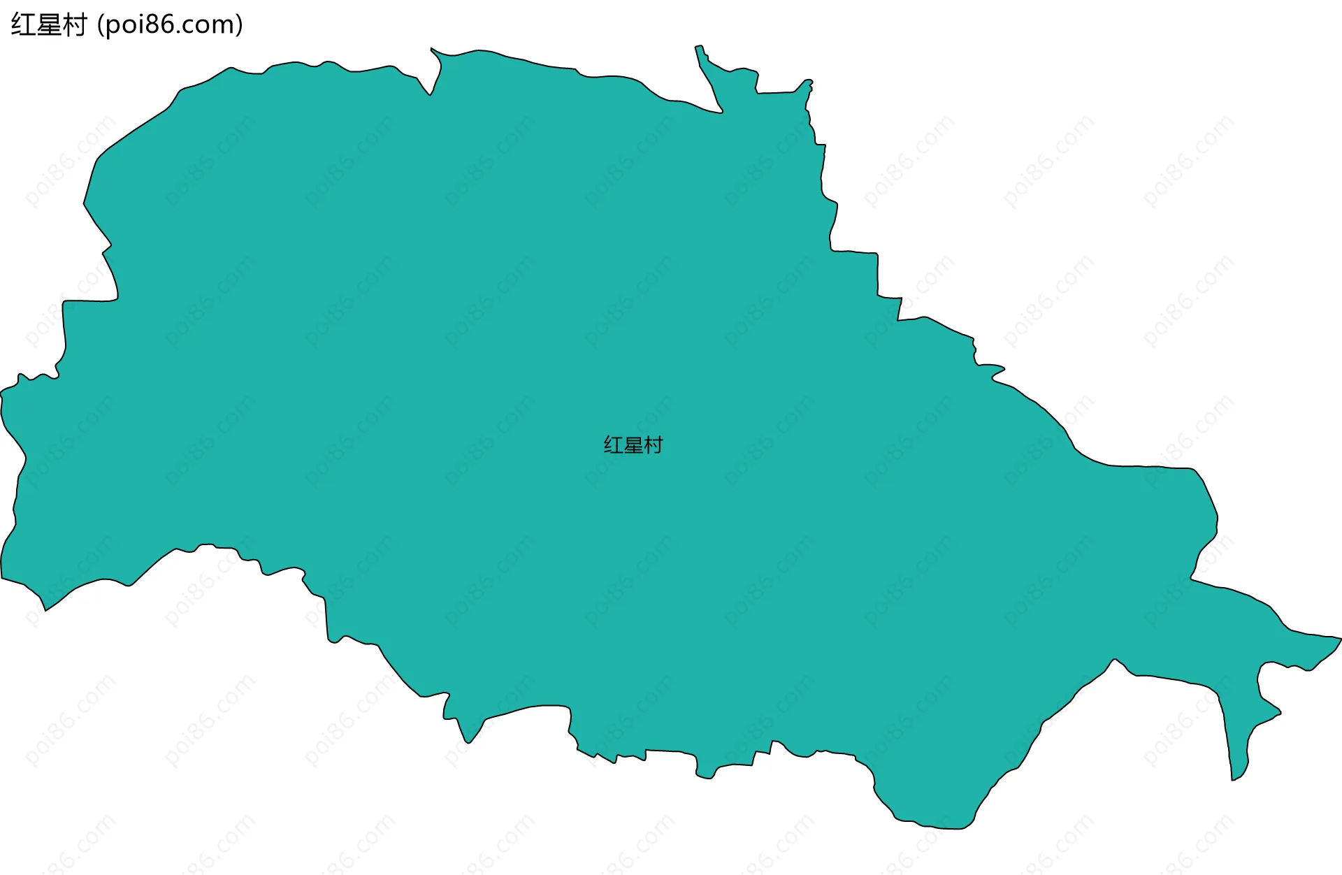 红星村边界地图