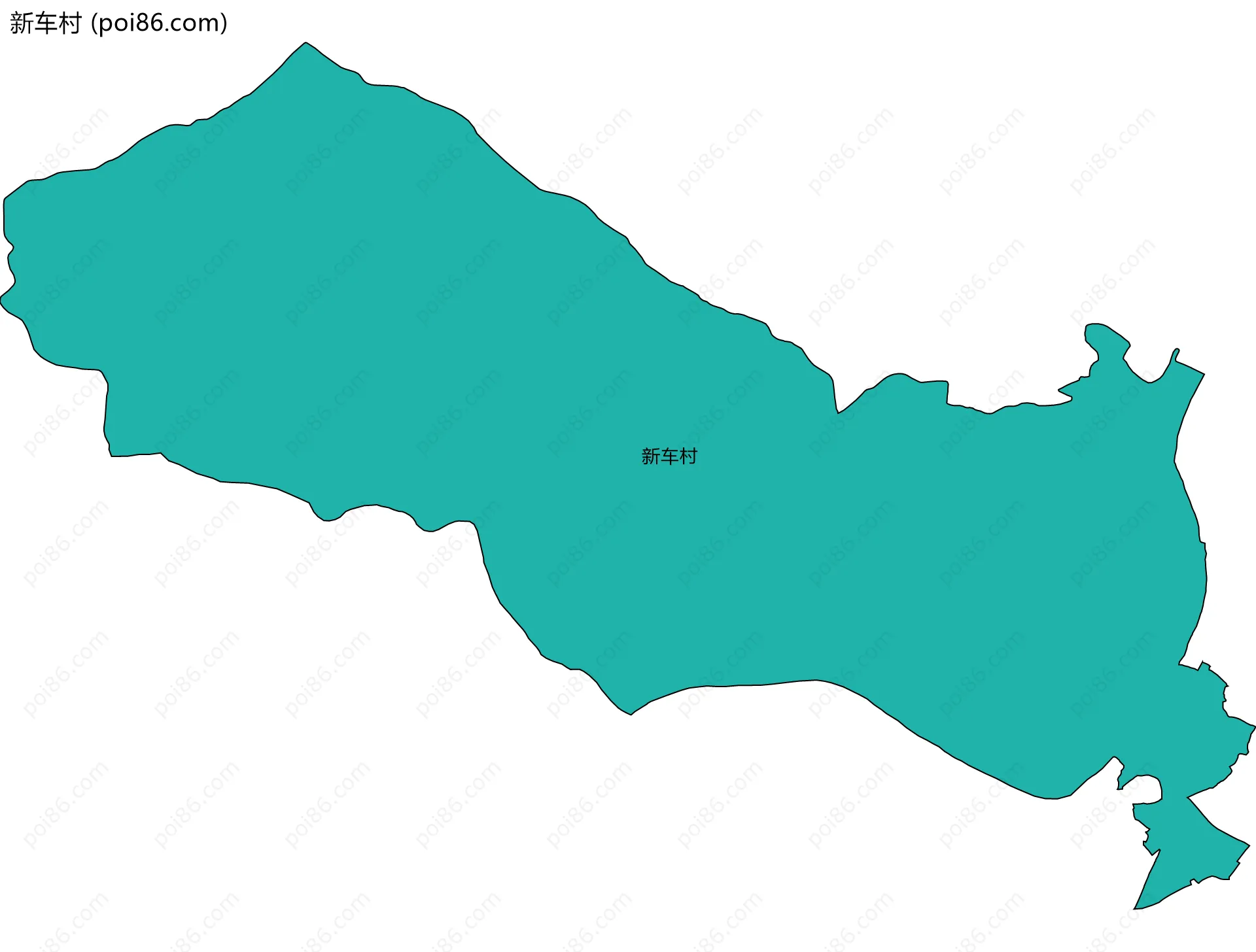 新车村边界地图