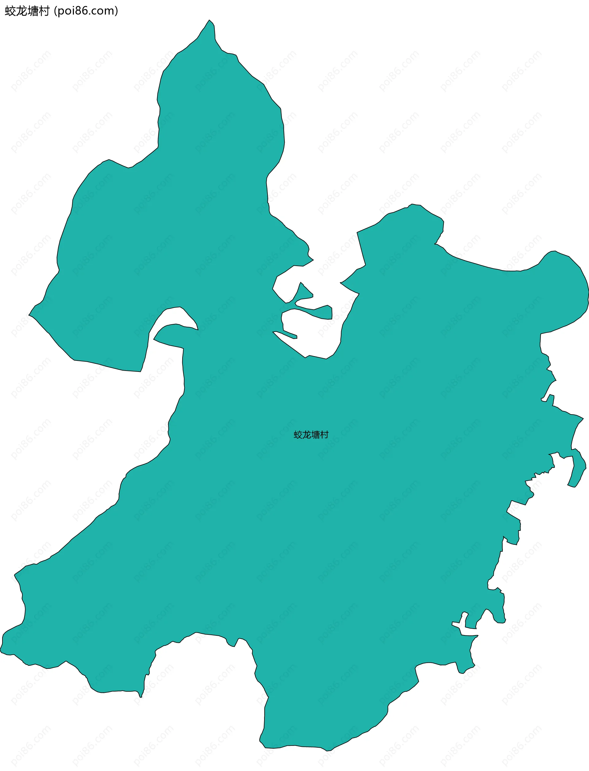 蛟龙塘村边界地图