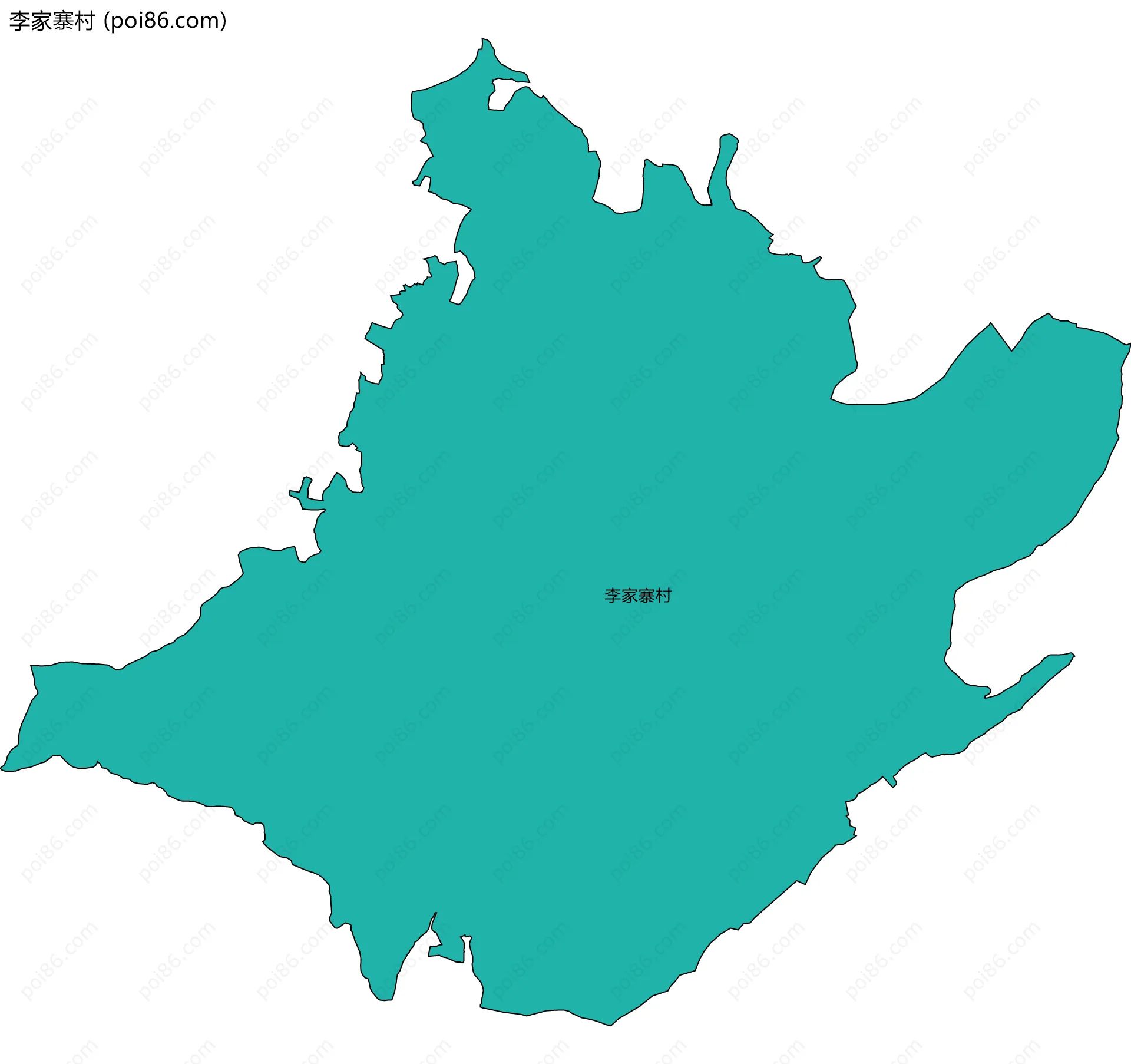 李家寨村边界地图